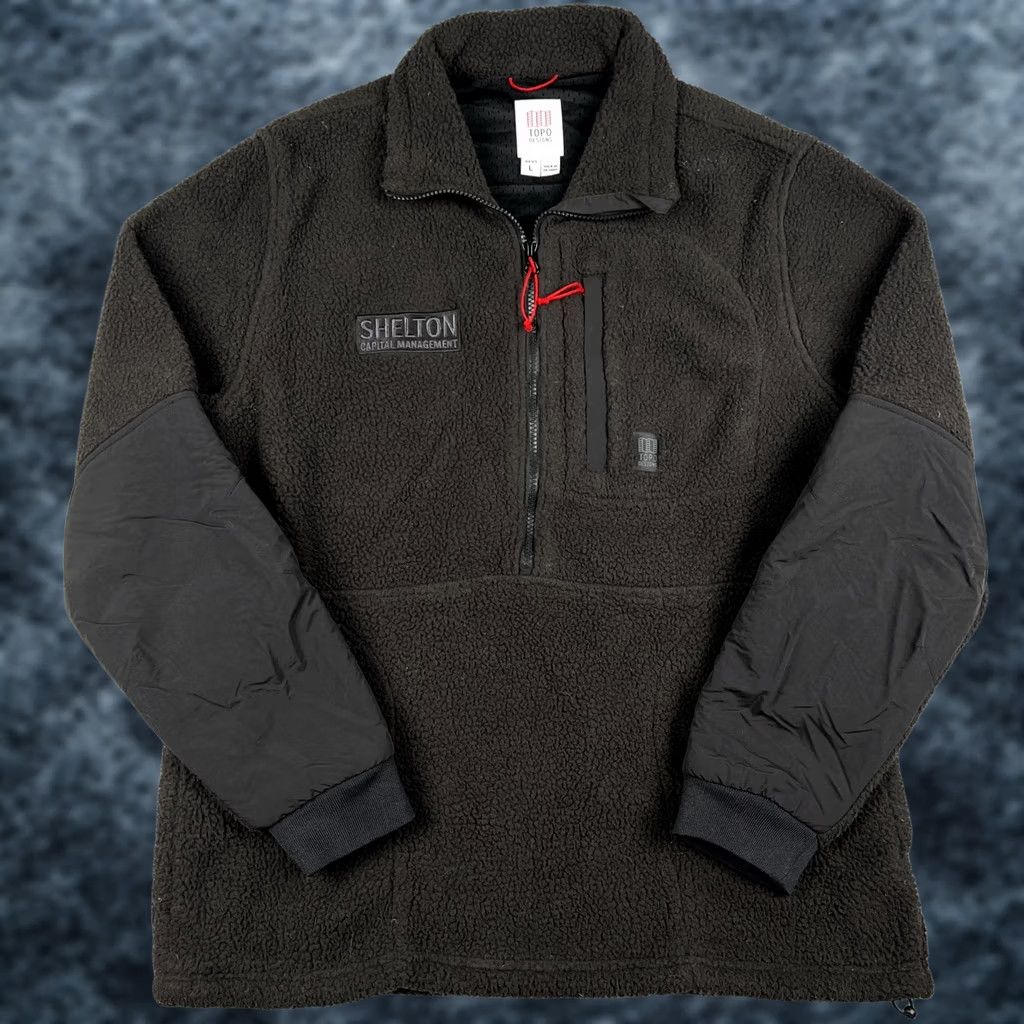 Topo Designs Topo Designs Mountain Fleece Zip Pullover Jacket L Men Black Hiking Outdoors Size US L / EU 52-54 / 3 - 1 Thumbnail