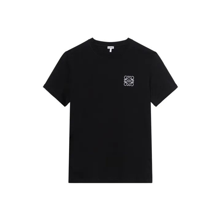 Loewe Anagram Black Cotton Logo T-Shirt