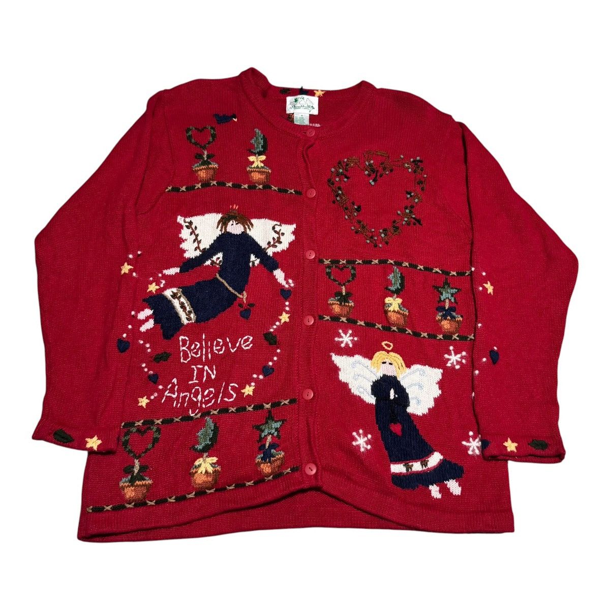 Quacker Factory Quaker Factory Angels Christmas Cardigan Sweater Women's M Size M / US 6-8 / IT 42-44 - 1 Thumbnail