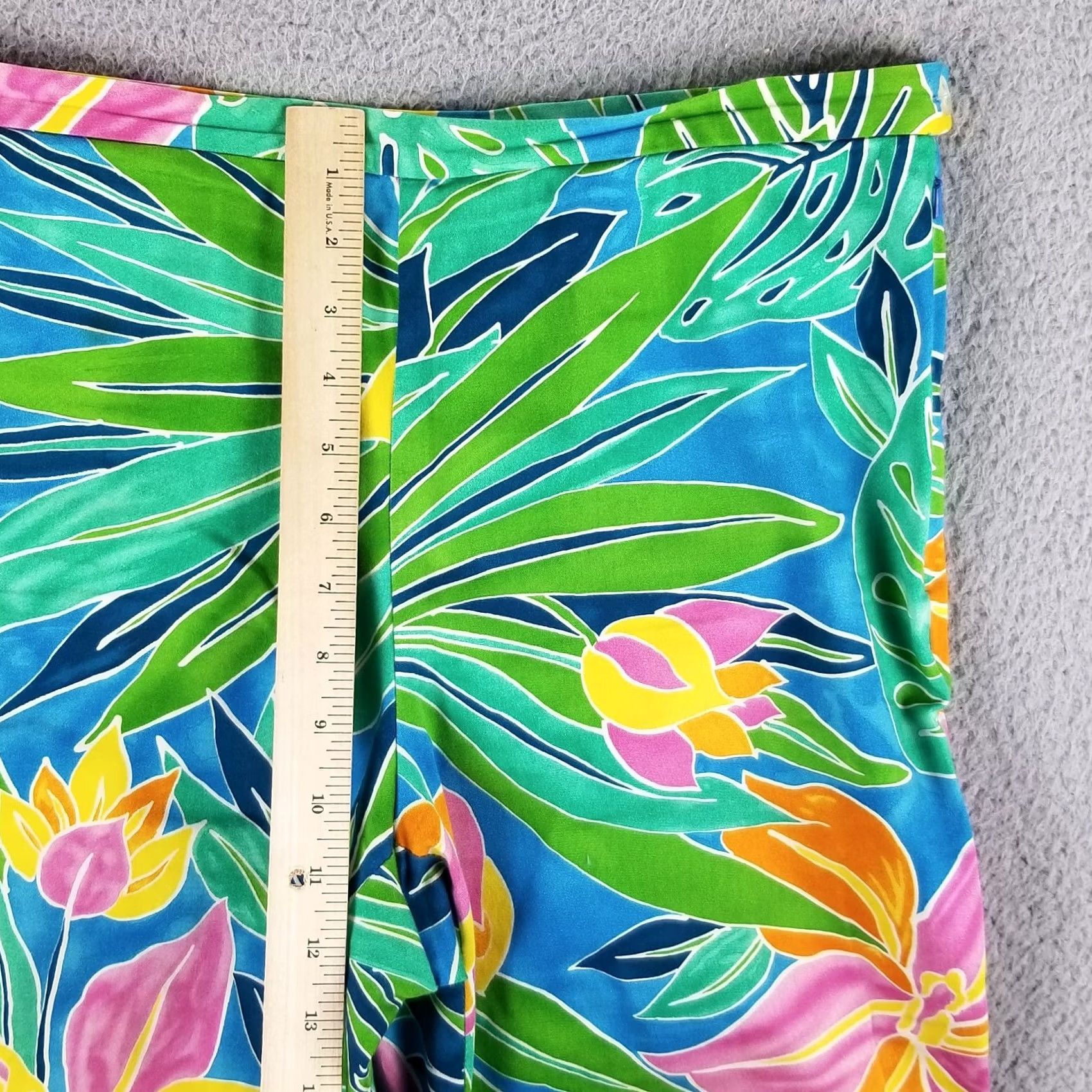 Ralph Lauren Lauren Ralph Lauren Pants Womens 8 Floral AOP Hawaii Pull On Stretch Crop 30X24 Size 30" / US 8 / IT 44 - 6 Thumbnail