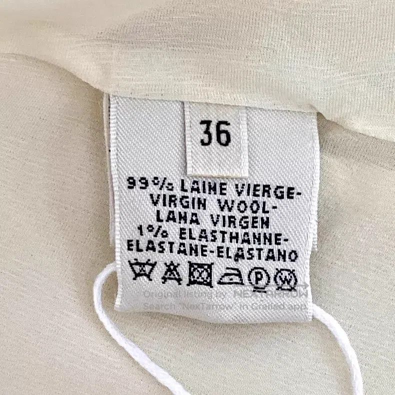 Hermes Hermes Beige Wool Round Neck Long Sleeve Top Size XS / US 0-2 / IT 36-38 - 6 Thumbnail