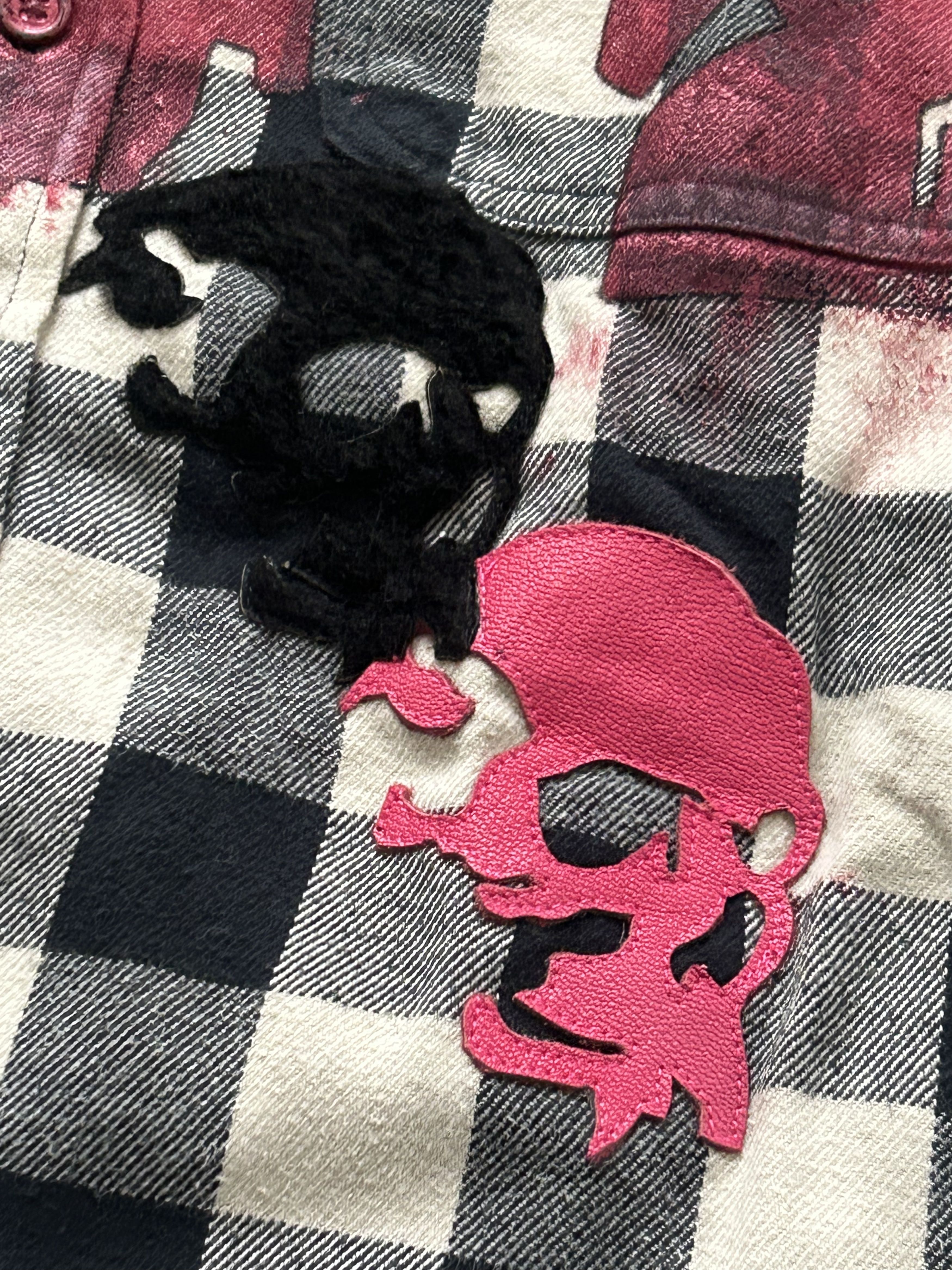 BV By Bodega Vengeance 1/1 Patched Flannel Shirt Size XS / US 0-2 / IT 36-38 - 2 Thumbnail