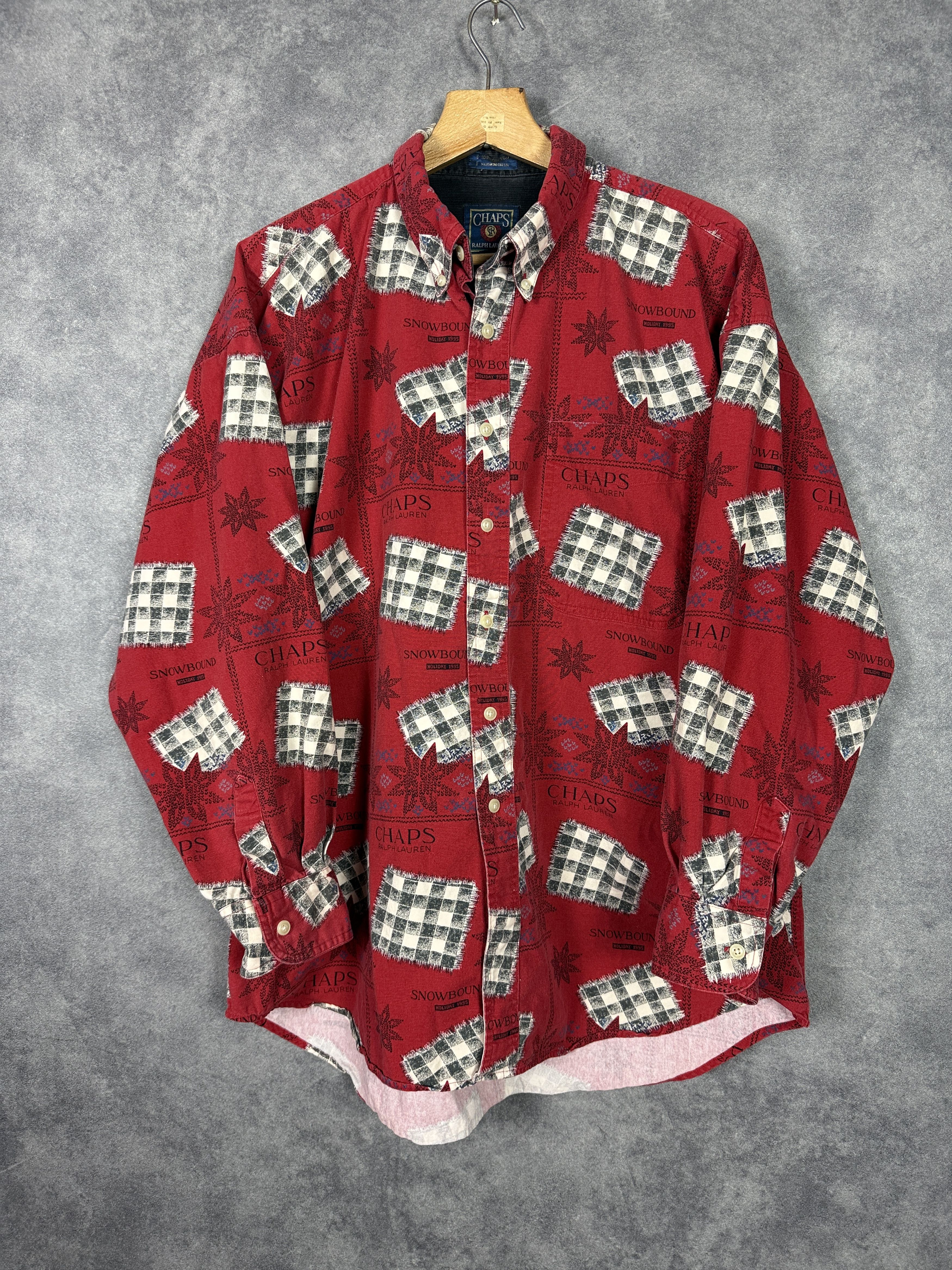 Chaps Ralph Lauren Ralph Lauren CHAPS red shirt long sleeve all over print Size US XL / EU 56 / 4 - 1 Thumbnail