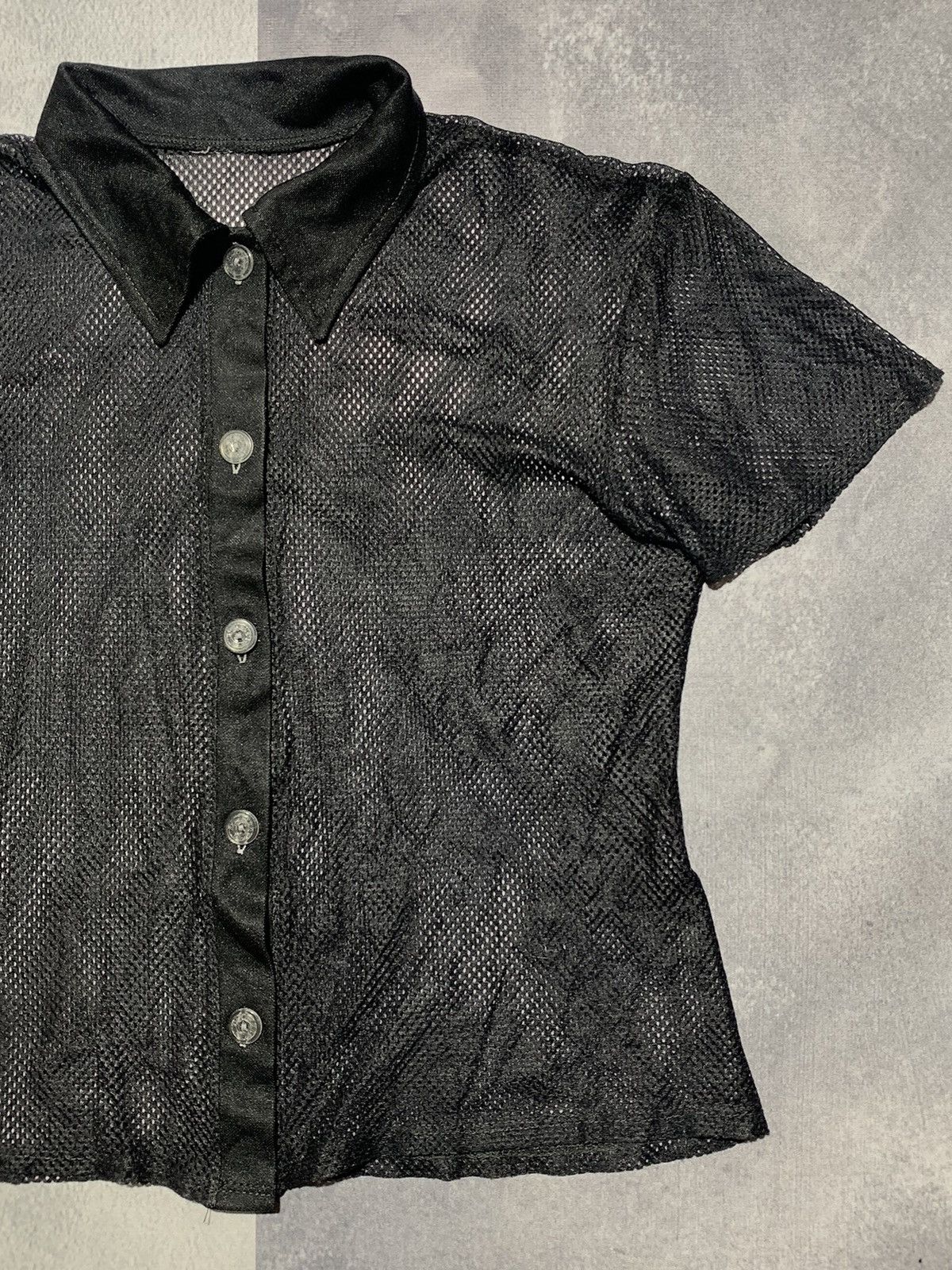 20471120 × Vintage Vintage Y2K Mesh opium button ups tee avantgarde size S Size S / US 4 / IT 40 - 3 Thumbnail