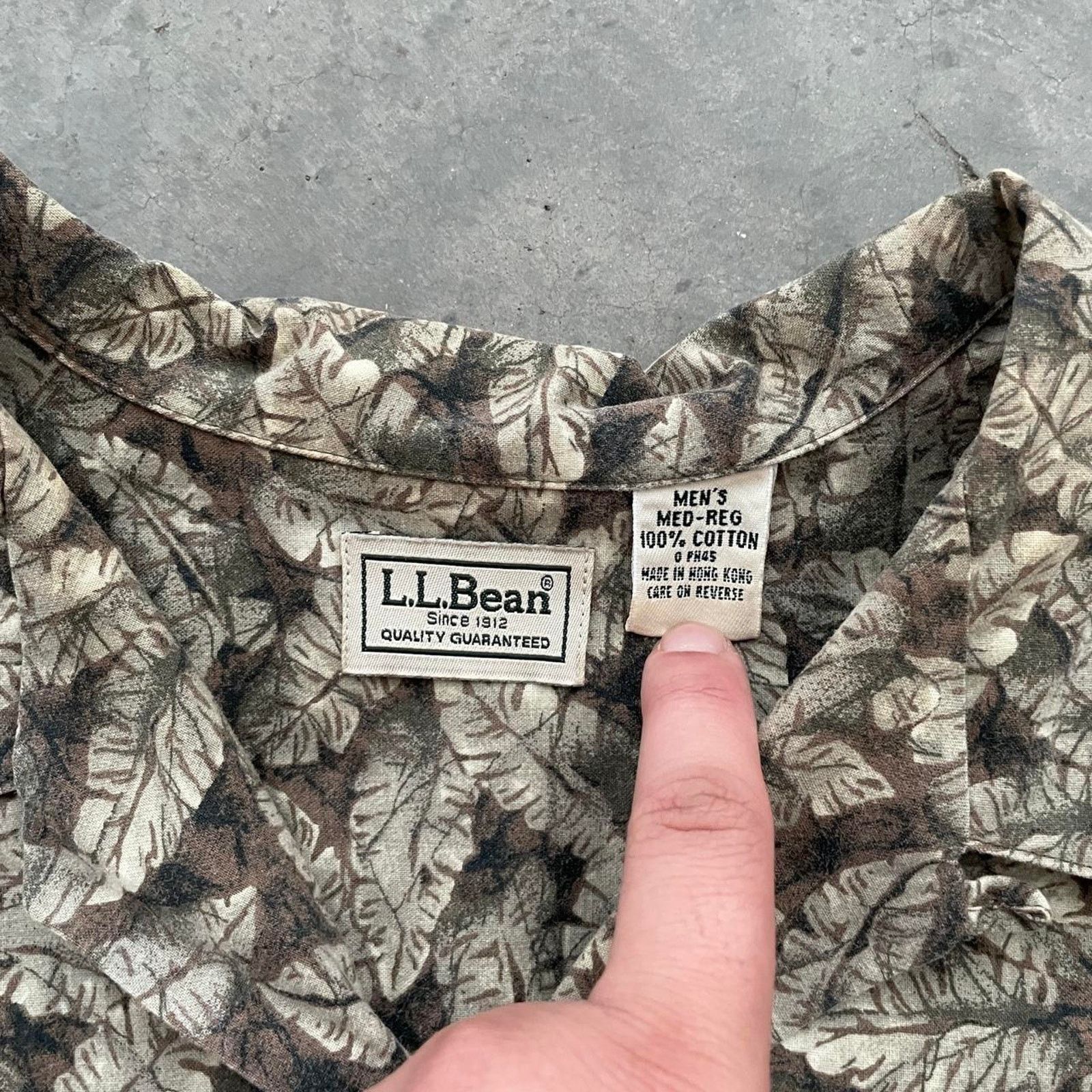 L.L. Bean Vintage L.L.Bean Brown Tropical Shirt Size US M / EU 48-50 / 2 - 4 Thumbnail