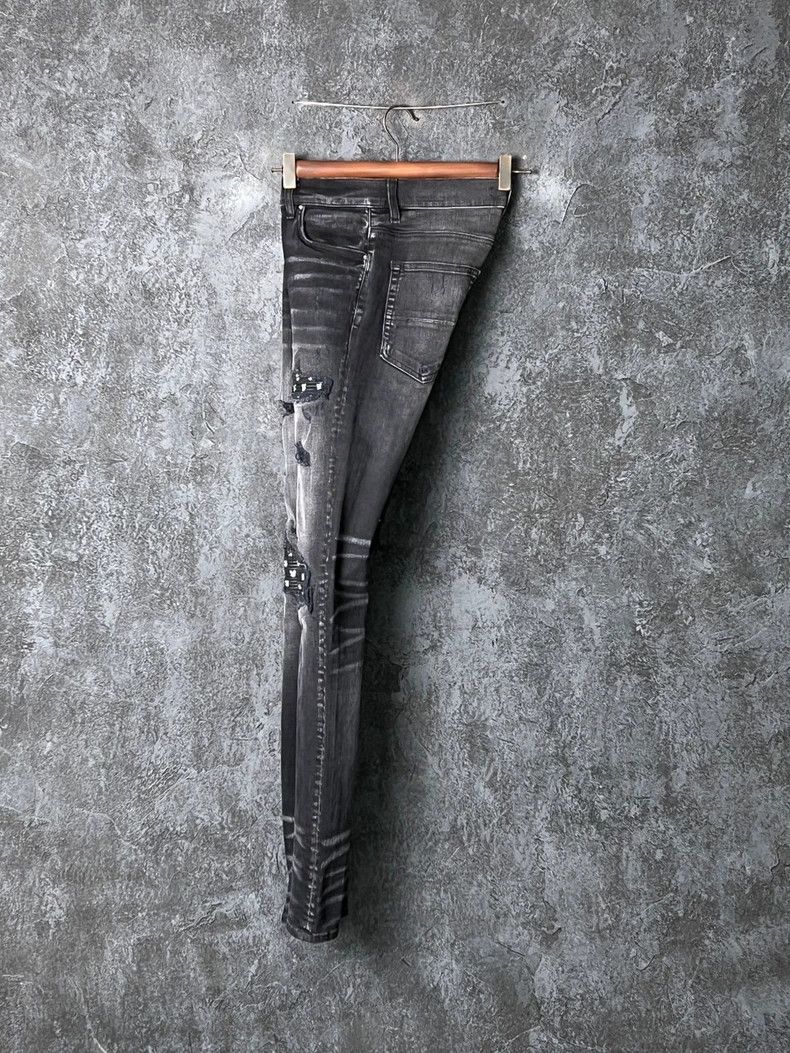 Amiri Amiri black and gray holey jeans Size US 30 / EU 46 - 7 Thumbnail