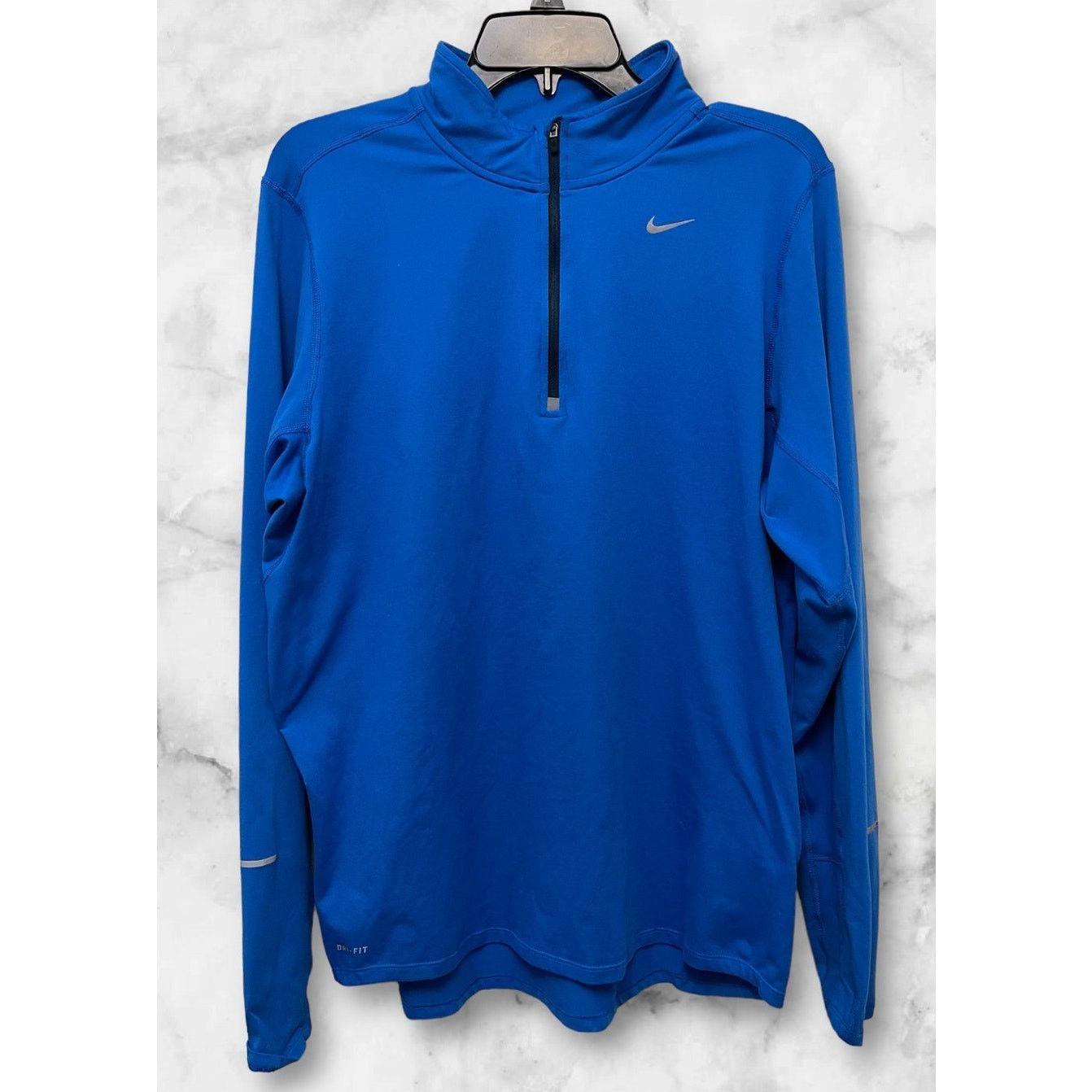 Nike Blue Nike Running Dri-Fit Jacket Size L Athletic Wear Zip Size US L / EU 52-54 / 3 - 1 Thumbnail
