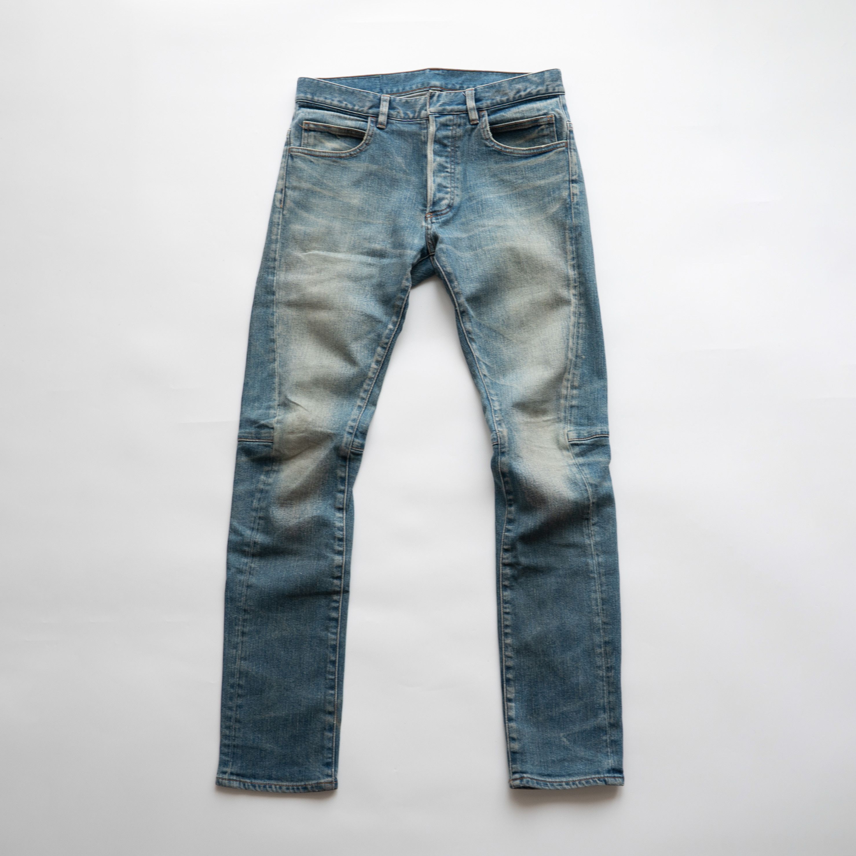 Balmain 2011FW 3D BLUE DENIM Christophe Decarnin Size US 27 - 1 Thumbnail