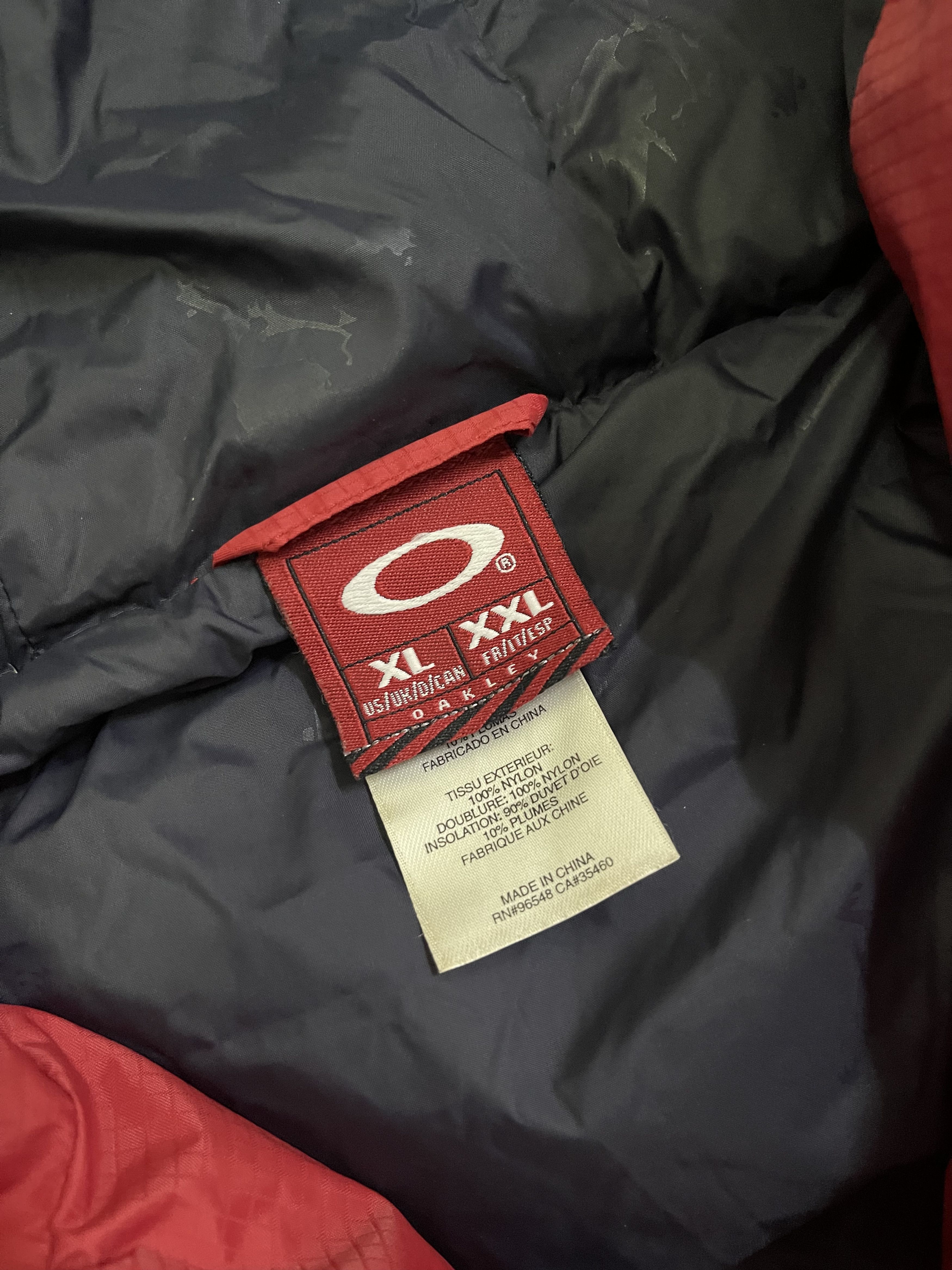 Oakley × Vintage Red Oxblood Oakley Down Puffer Jacket Travis Scott Size US XL / EU 56 / 4 - 8 Thumbnail