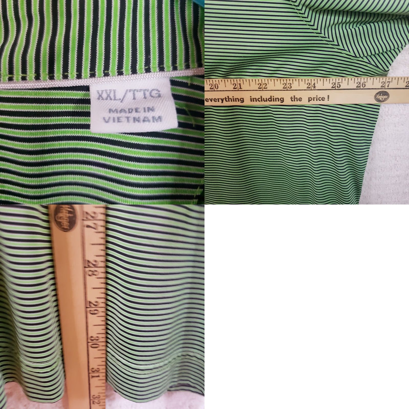 Cutter & Buck Cutter Buck Polo Shirt Men 2XL Green Striped Short Sleeve Collared Polo Shirt Golf Performance Casual Wear Blocked Logo Size US XXL / EU 58 / 5 - 9 Thumbnail