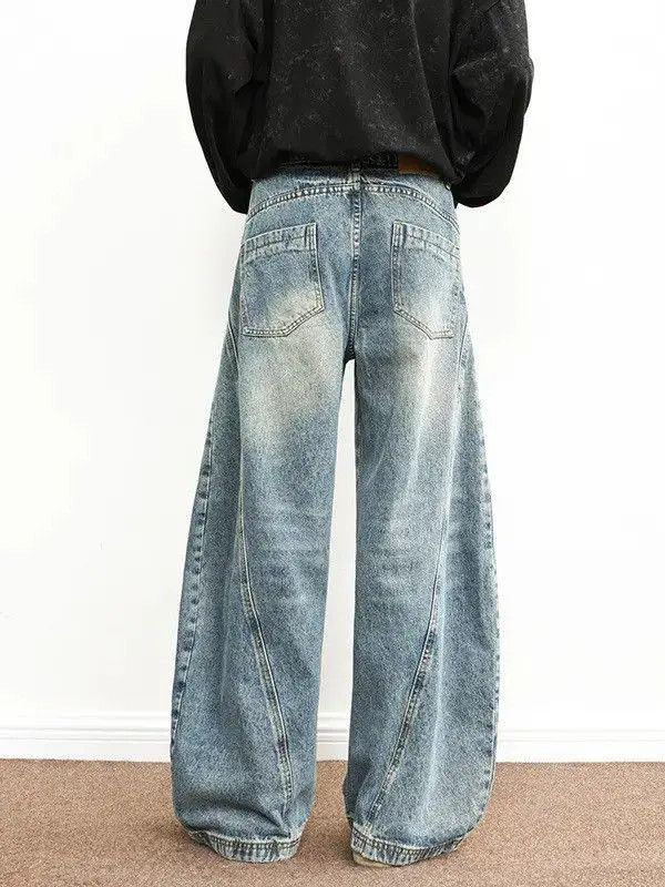 Japanese Brand Retro loose wide leg casual jeans Size US 32 / EU 48 - 3 Thumbnail