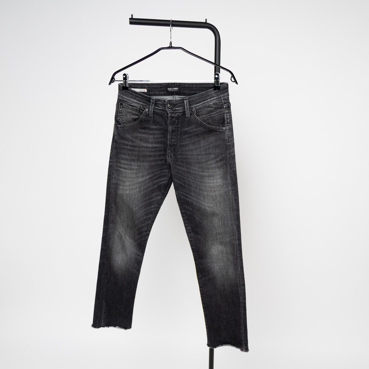 Jack & Jones Jack & Jones Glenn Fox Mens Slim Fit Jeans Grey Washed Size US 29 - 1 Thumbnail