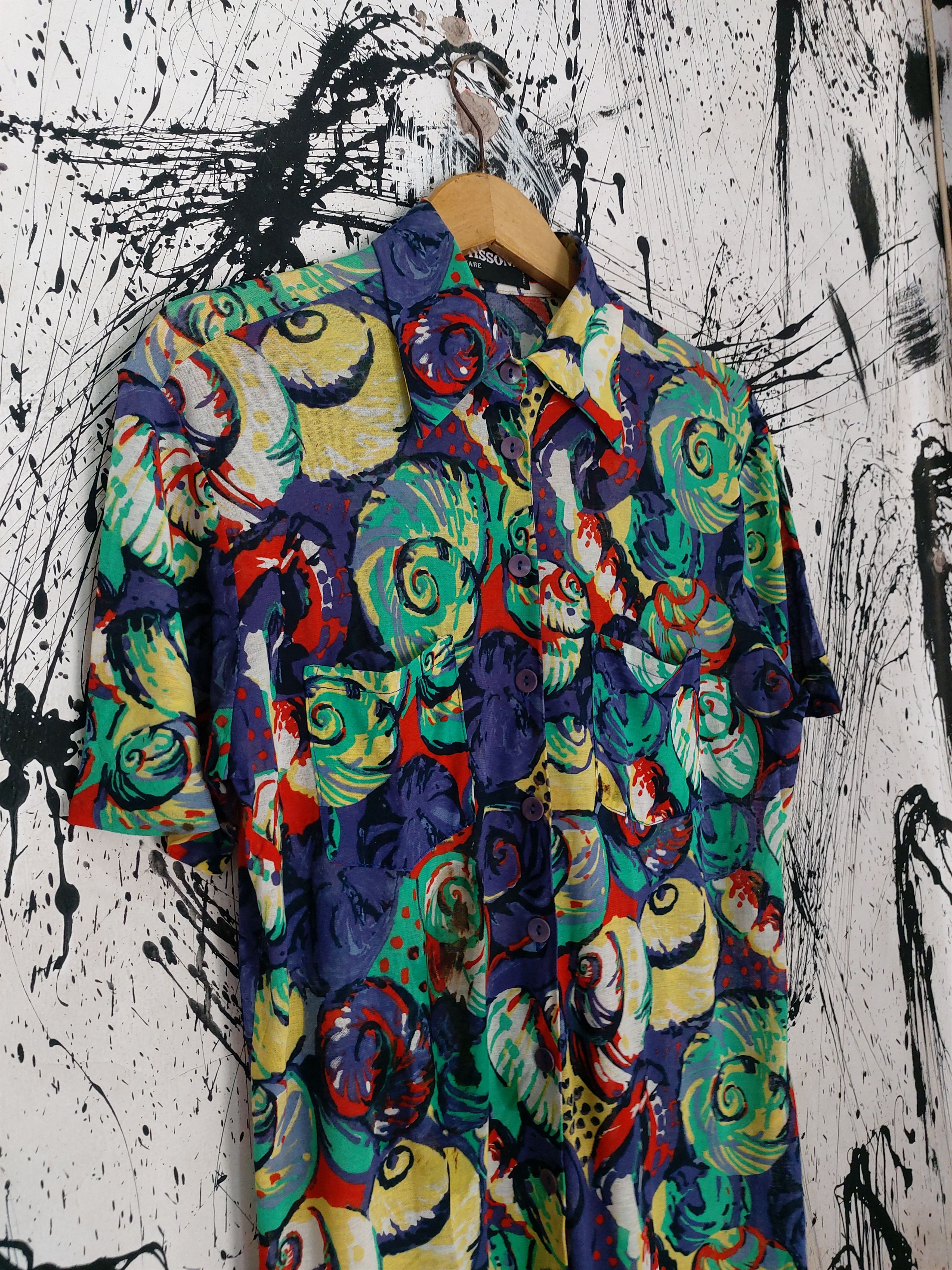 Missoni MISSONI MARE SEASHELL PRINT SHORT SLEEVE CAMP COLLAR SHIRT Size US M / EU 48-50 / 2 - 2 Thumbnail