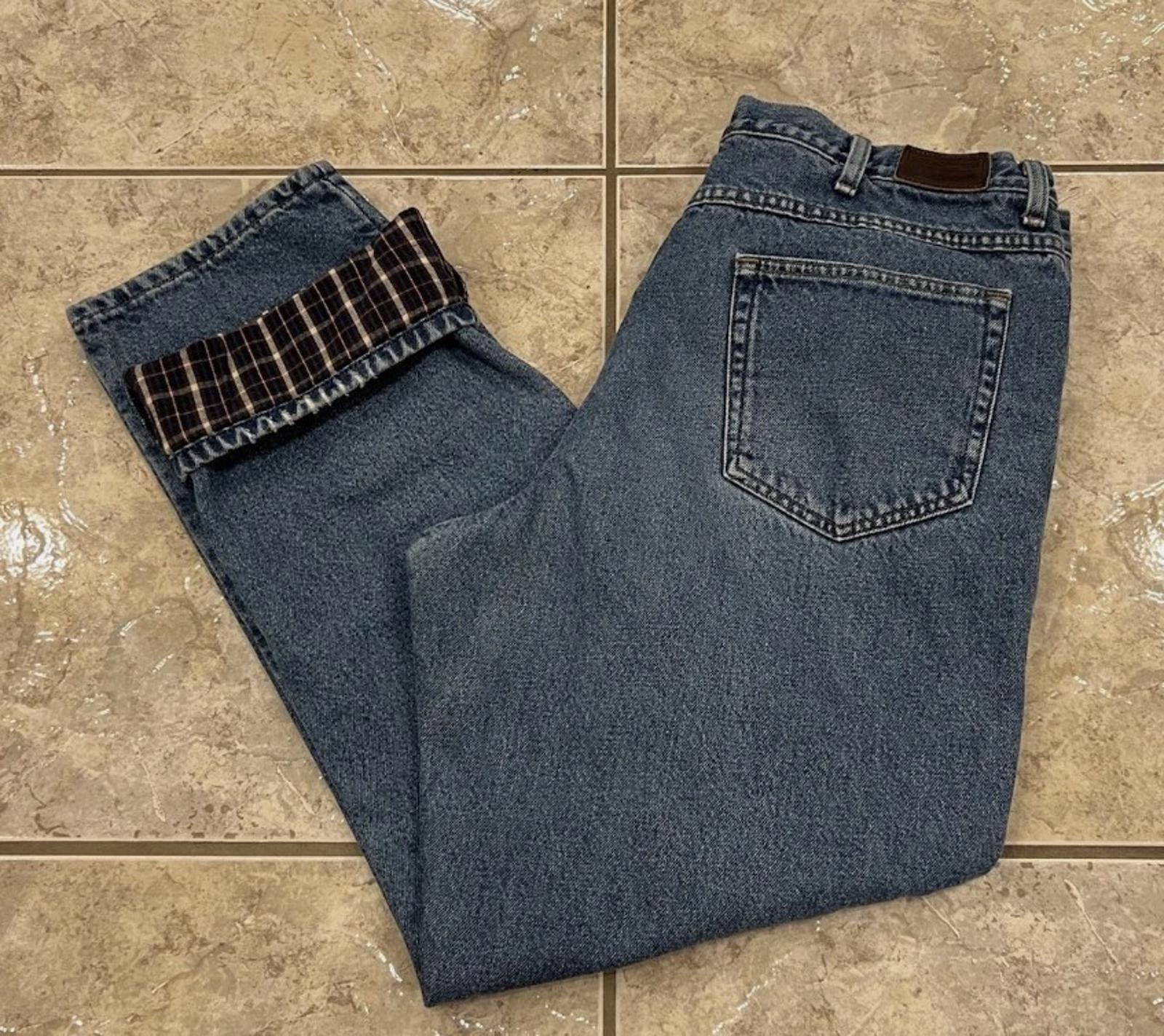 L.L. Bean L.L Bean Men's 40 X 32 in. Lined Flannel Jeans Size US 40 / EU 56 - 4 Thumbnail