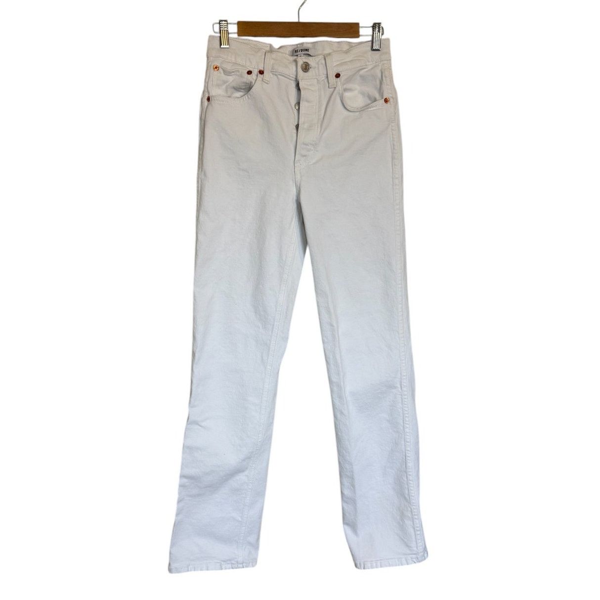 RE/DONE Re/Done Jeans Women 27 White 90s Loose High Rise Straight Size 27" / US 4 / IT 40 - 1 Thumbnail