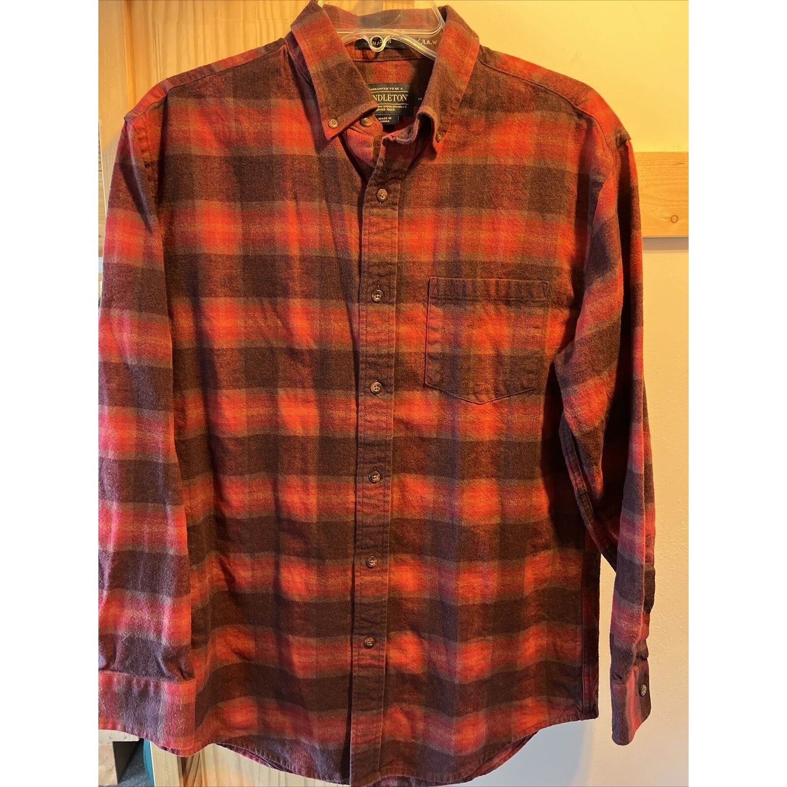 Pendleton Pendleton mason men’s M red plaid LS cotton flannel shirt Size US M / EU 48-50 / 2 - 3 Thumbnail