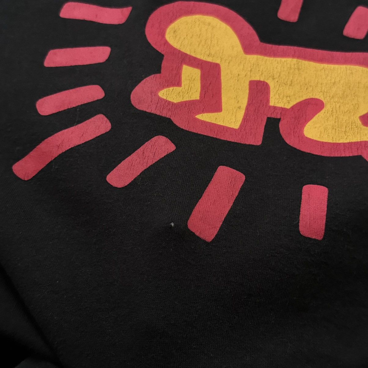 Keith Haring RARE 1990 Keith Haring Barking Dog Vintage Cropped T Shirt Size US XL / EU 56 / 4 - 16 Thumbnail