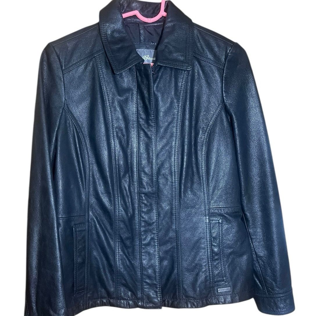 Eddie Bauer Vintage Eddie Bauer Black Leather Jacket Petite Medium Size M / US 6-8 / IT 42-44 - 1 Thumbnail