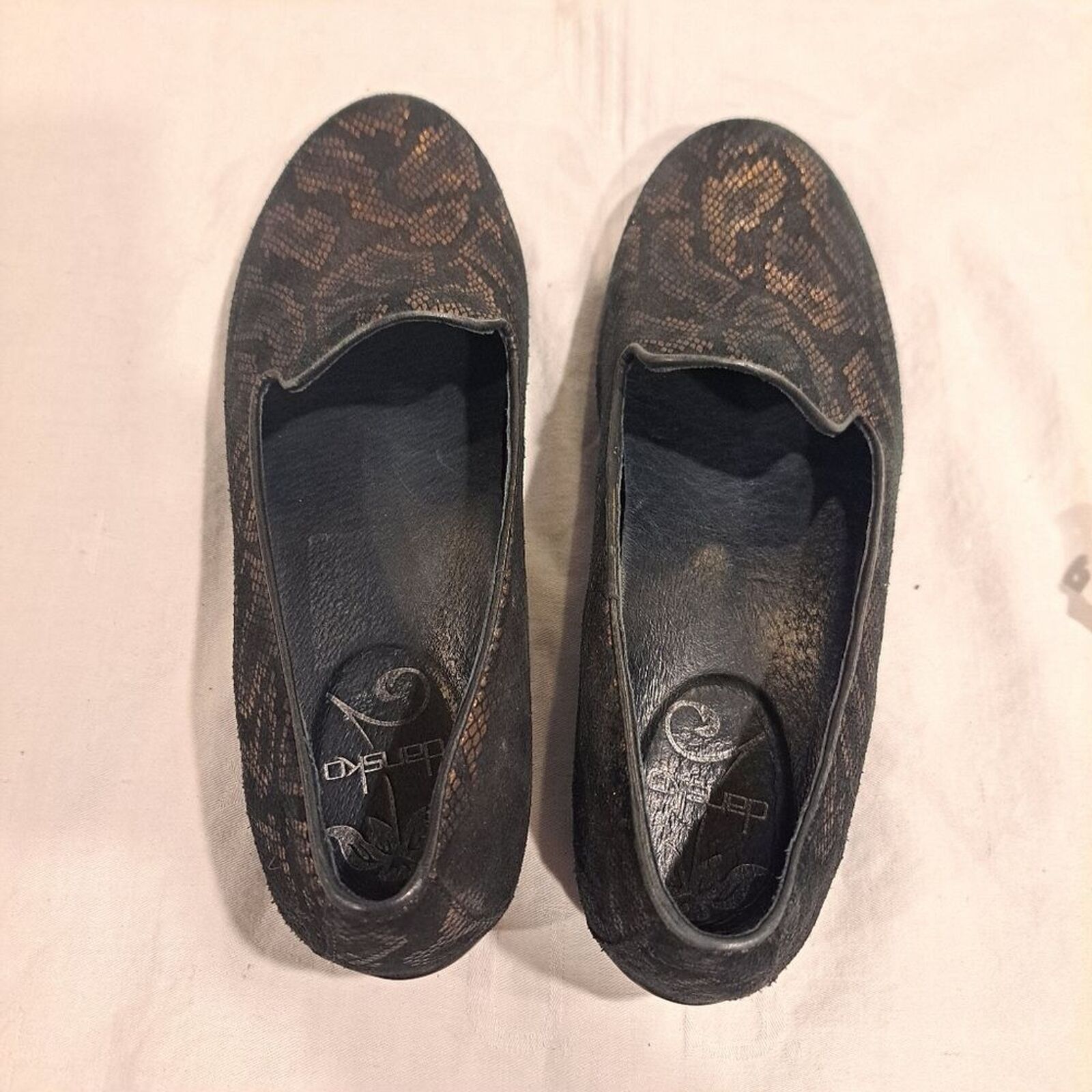 Dansko Dansko black leather slip-on loafers lace design size US 7.5 Size US 7.5 / IT 37.5 - 2 Thumbnail