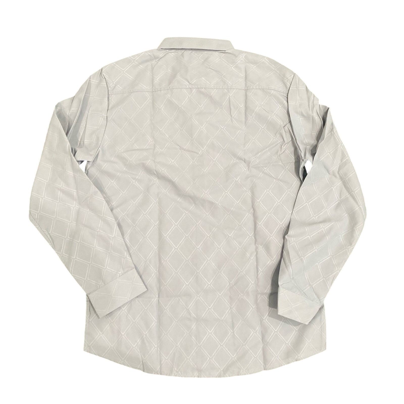 Shein Men’s Long Sleeve Button Up Shirt in Gray, Size M Size US M / EU 48-50 / 2 - 4 Thumbnail