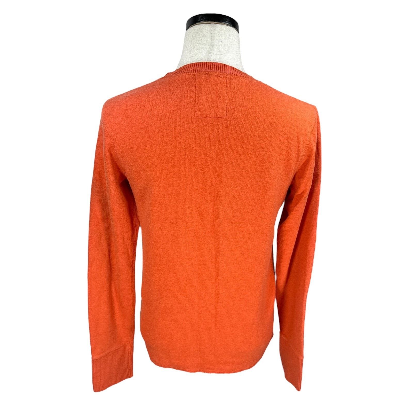 Relwen Relwen Sweater Men Small Orange Cotton Lightweight Pullover Size US S / EU 44-46 / 1 - 6 Thumbnail