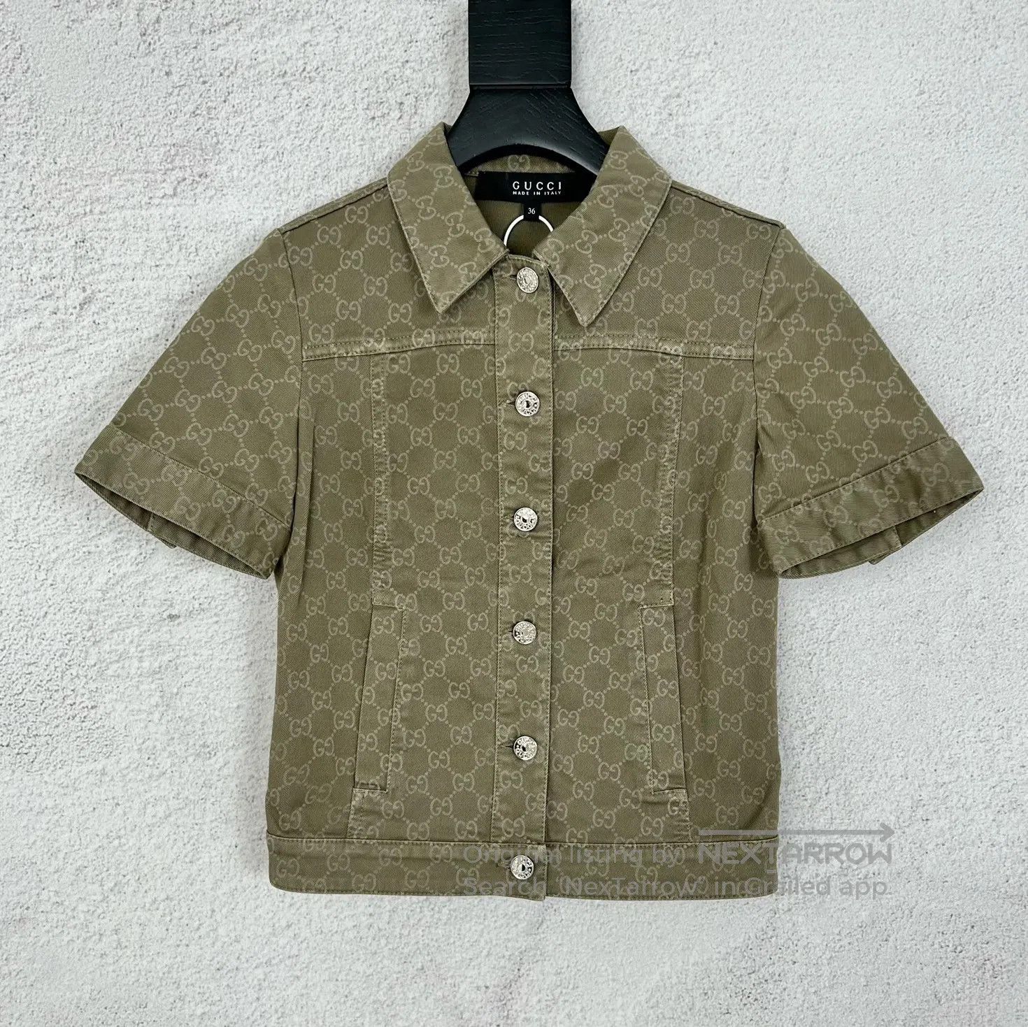 Gucci Guicci size 36 Manchurian-style old-style denim shirt Size S / US 4 / IT 40 - 1 Thumbnail