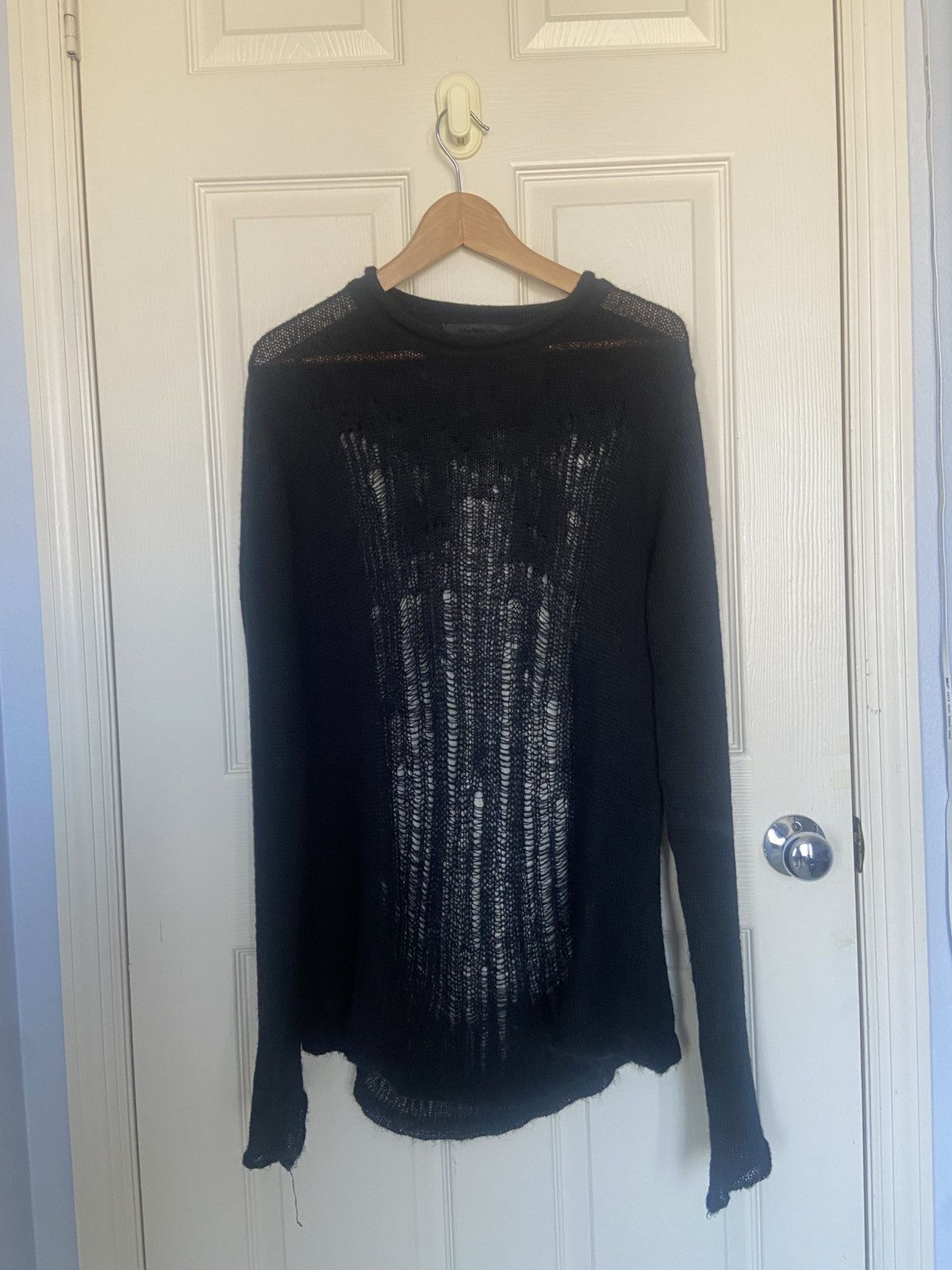 blackmerle distressed mohair knit / black Size US M / EU 48-50 / 2 - 3 Thumbnail