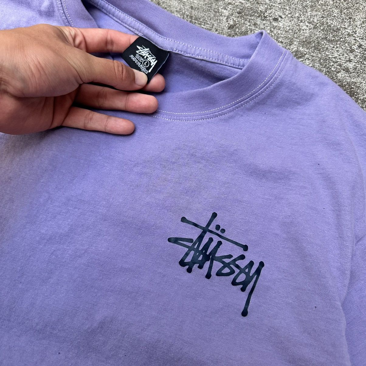Stussy Purple Stussy Built In USA Made For The World Tshirt Large Size US L / EU 52-54 / 3 - 4 Thumbnail