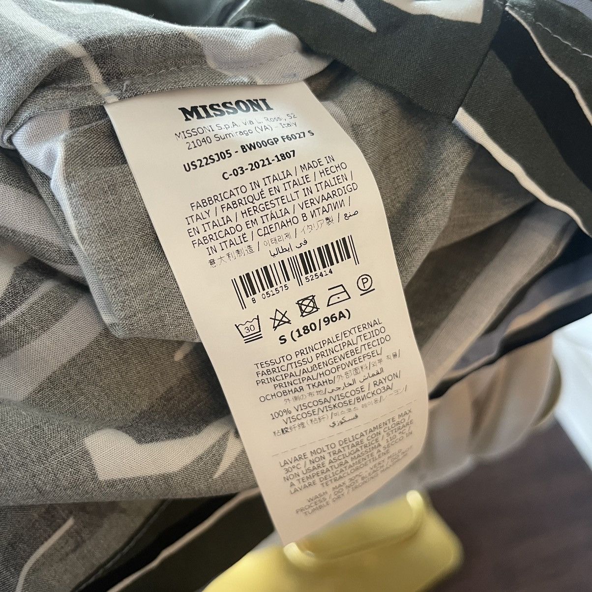 Missoni NEW Missoni Viscose Rayon Button Down Short Sleeve Shirt Size US S / EU 44-46 / 1 - 7 Thumbnail