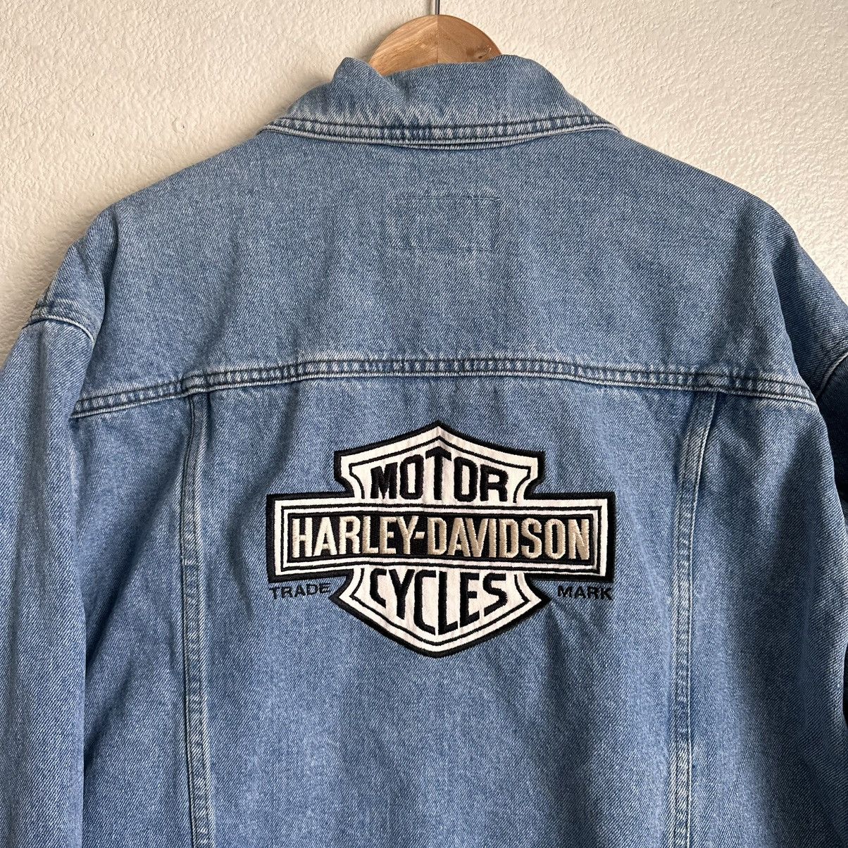 Harley Davidson Vintage Harley Davidson Denim Jacket Motorcycle Size Large L Size US L / EU 52-54 / 3 - 7 Thumbnail