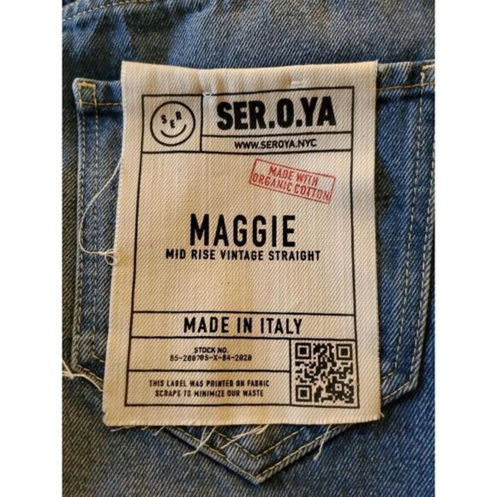 The Unbranded Brand SER.O.YA Maggie Mid Rise Vintage Straight Jeans Size 25" / US 0 / IT 36 - 3 Thumbnail