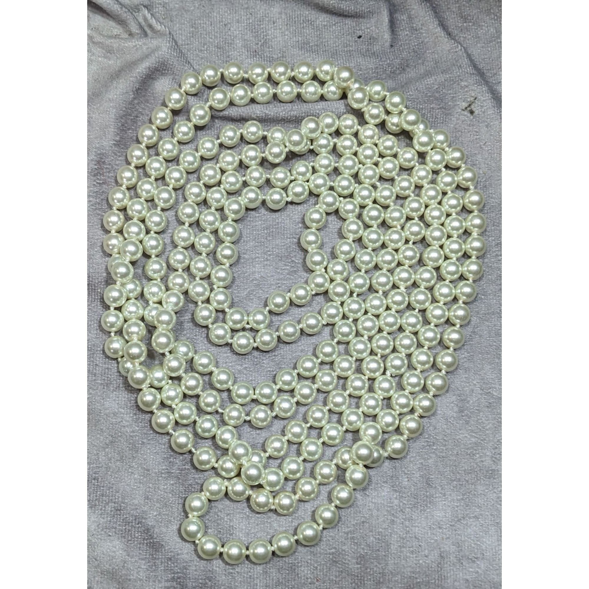 Other Elegant Glam Extra Long Glass Pearl Beaded Necklace Size ONE SIZE - 3 Thumbnail