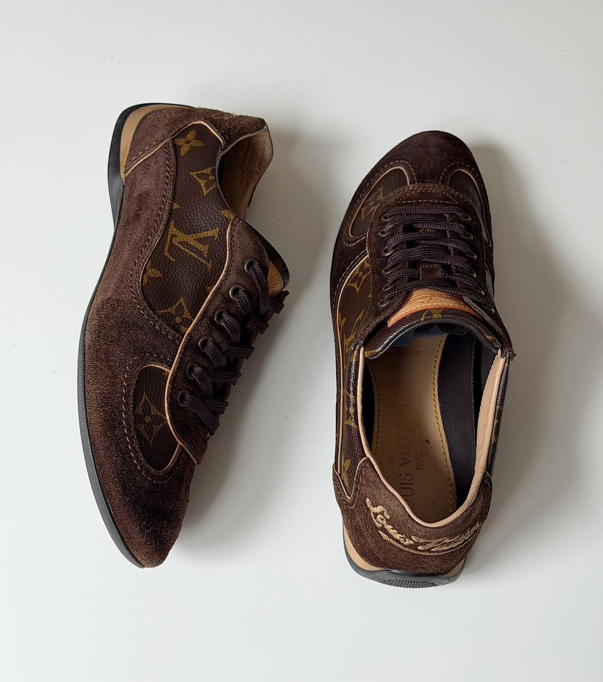 Louis Vuitton LOUIS VUITTON 2008 Monogram Low Profile Sneakers LV trainers Size US 6 / IT 36 - 10 Thumbnail