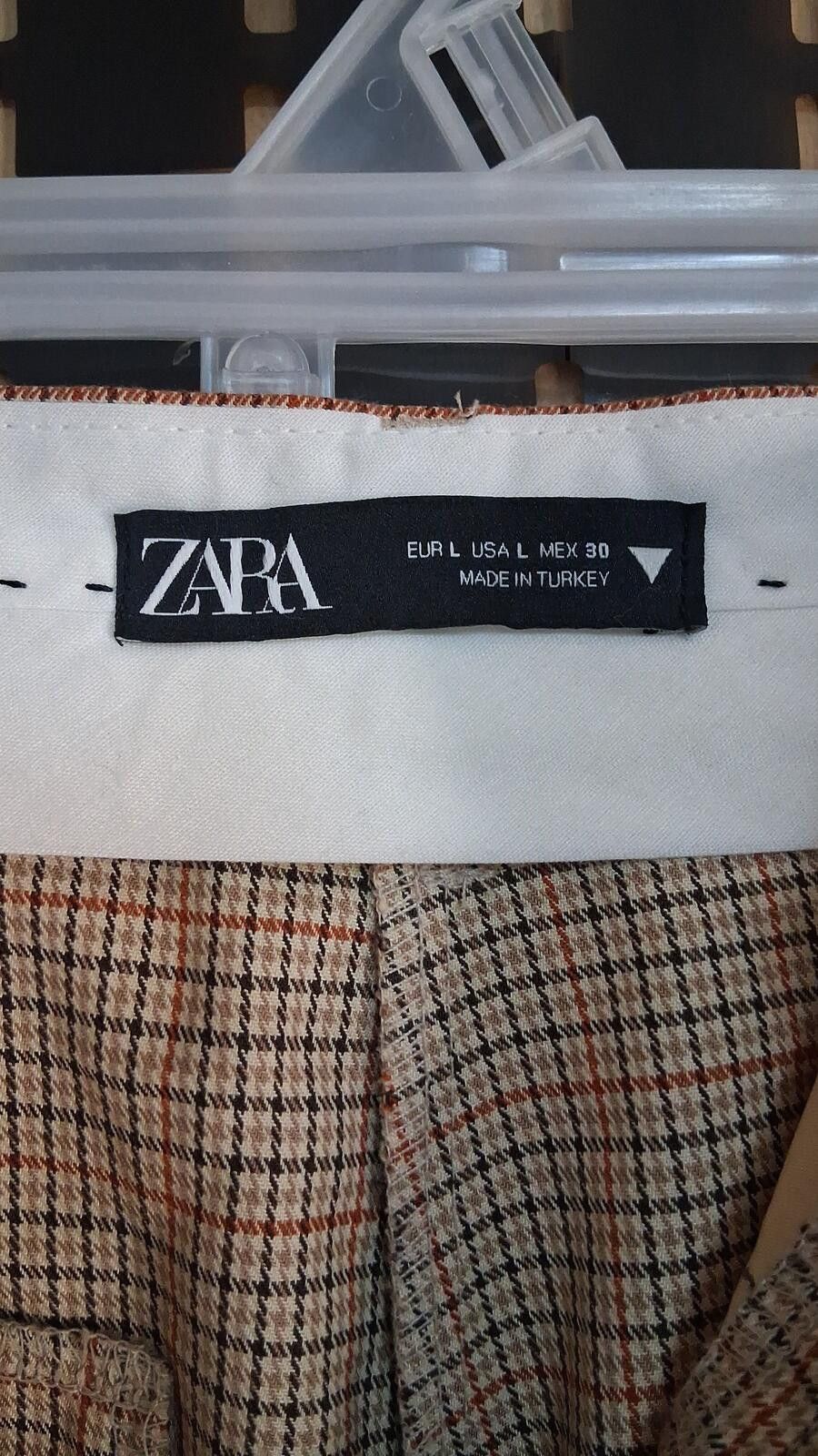 Zara Zara Plaid Wide Leg Trousers High Waist Plaid Dress Pants Size ONE SIZE - 2 Thumbnail