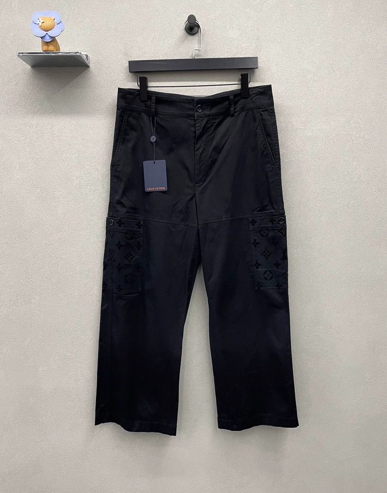 Louis Vuitton Louis Vuitton size US 50 Flocked black trousers Size US 34 / EU 50 - 1 Thumbnail