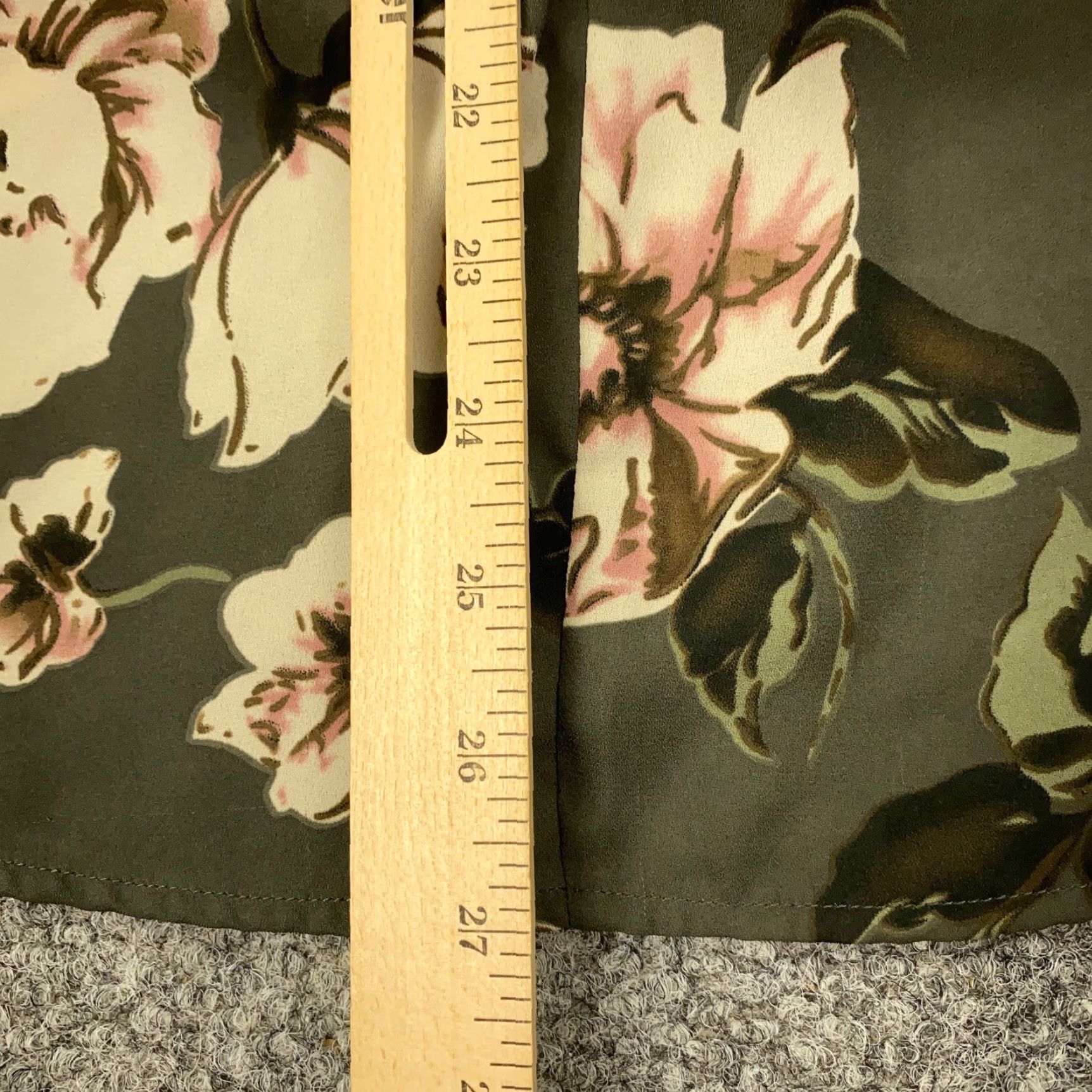 Vintage West Kei Shirt Womens XL Gray Floral Flowy Blouse Business Casual Office Womens Size XL / US 12-14 / IT 48-50 - 7 Thumbnail