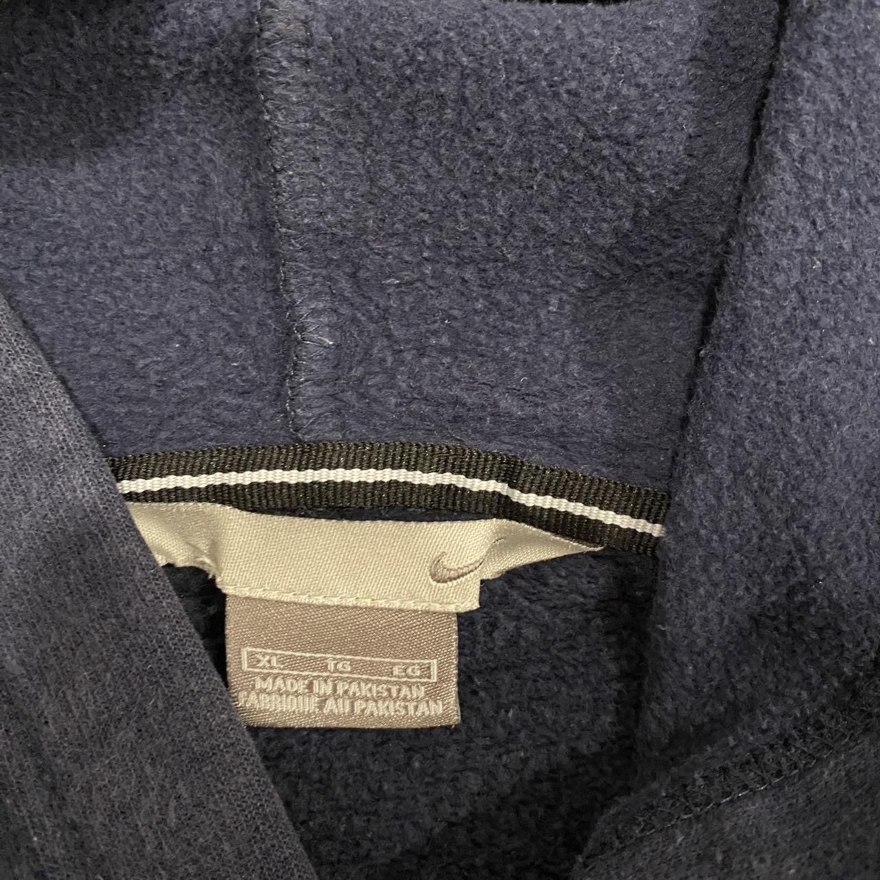 Nike × Vintage Vintage Nike Felt Lettering Hoodie Navy Blue Size US XL / EU 56 / 4 - 4 Thumbnail