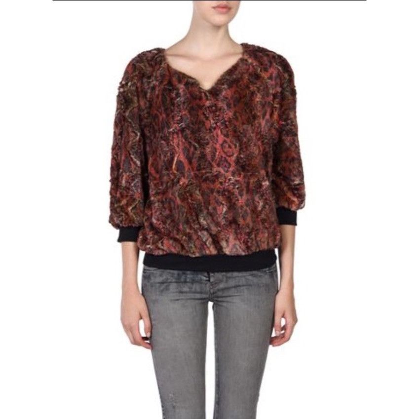 Diesel Diesel Women's F-Riga 3/4 Sleeve Sweatshirt V-Neck Sweater S Size S / US 4 / IT 40 - 9 Thumbnail