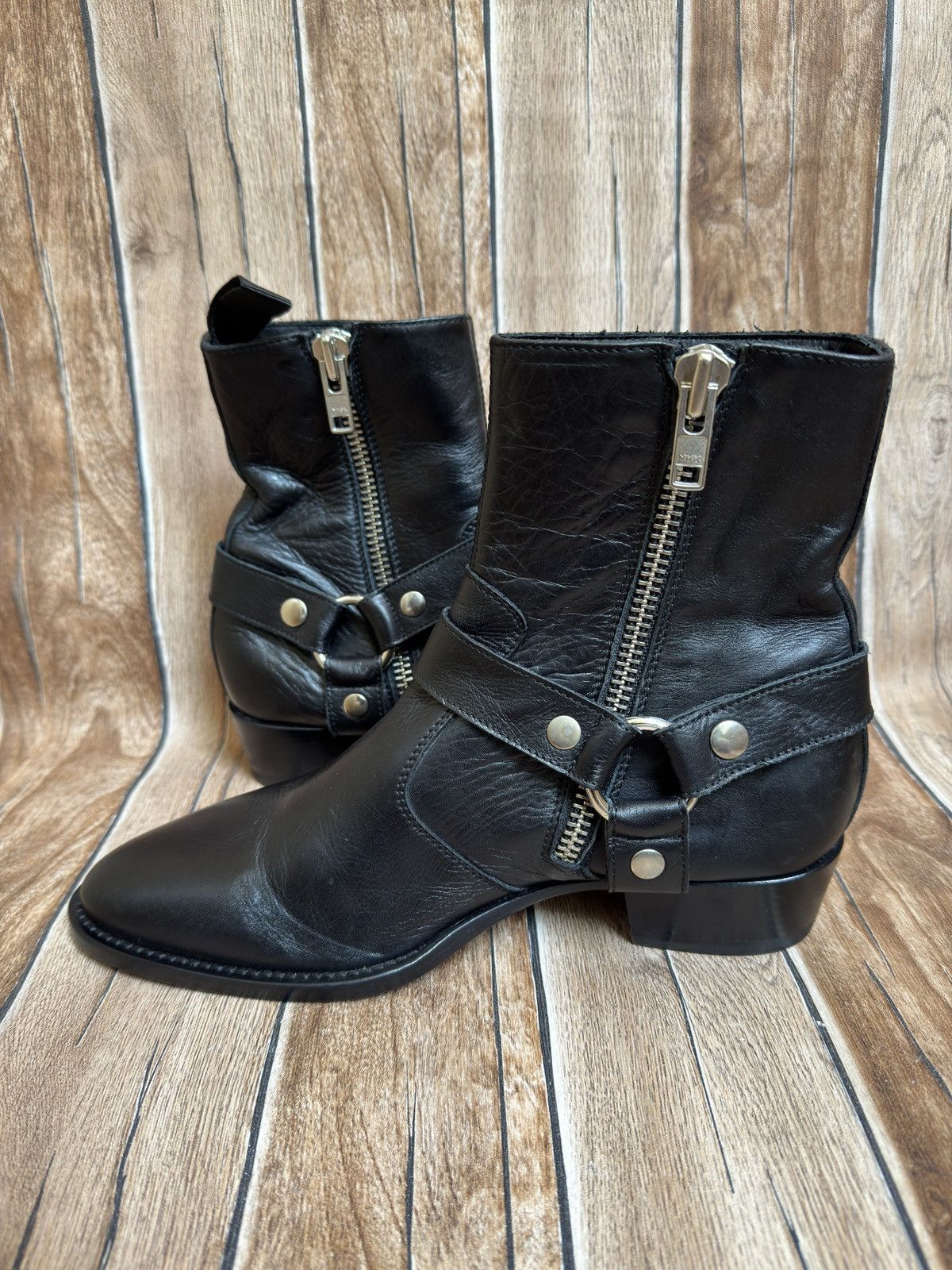 Calibre × Designer italian leather harness boots Size US 6.5 / EU 39-40 - 8 Thumbnail