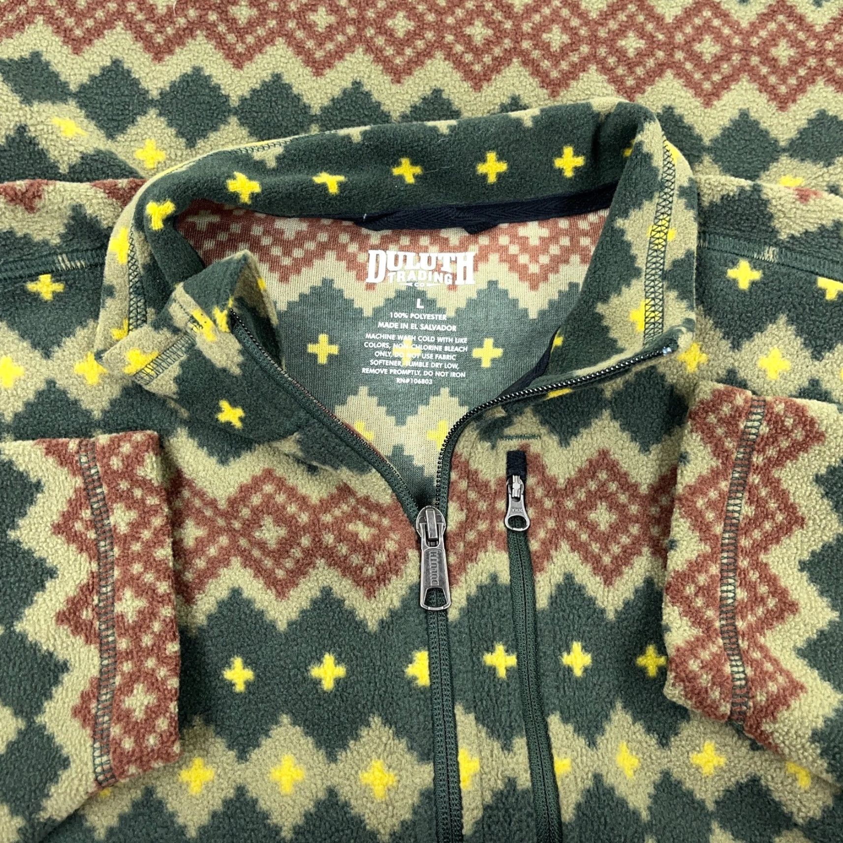 Vintage Duluth Sweater Men Large Green Fleece Pullover 1/4 Zip Vintage? No Size US L / EU 52-54 / 3 - 2 Thumbnail