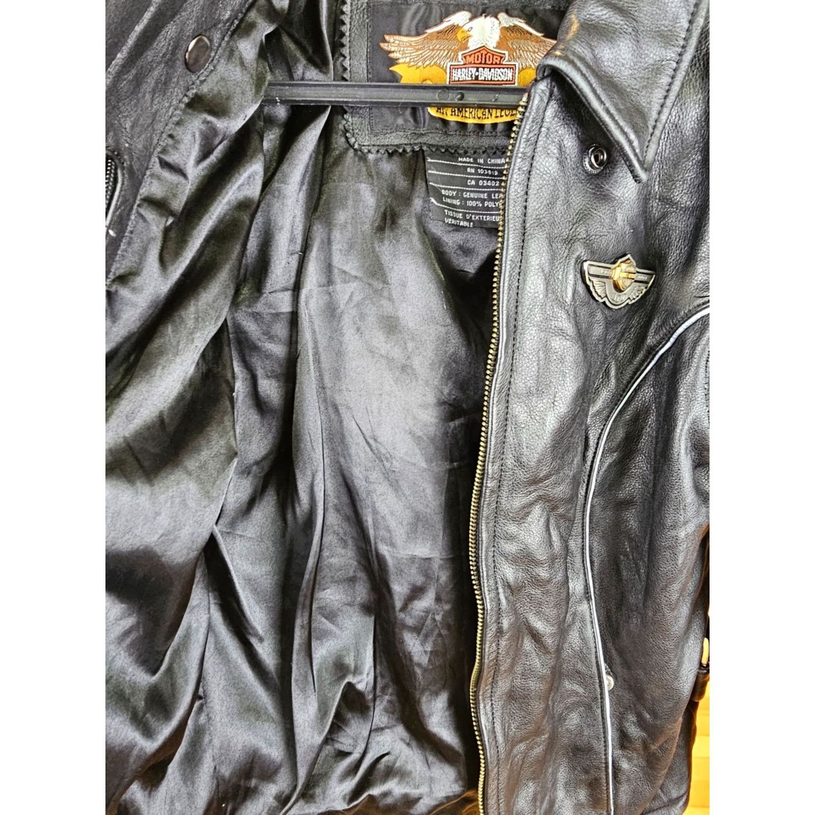 Harley Davidson VINTAGE Harley-Davidson 100th Anniversary Leather Motorcycle Jacket SZ XS Women Size XS / US 0-2 / IT 36-38 - 6 Thumbnail