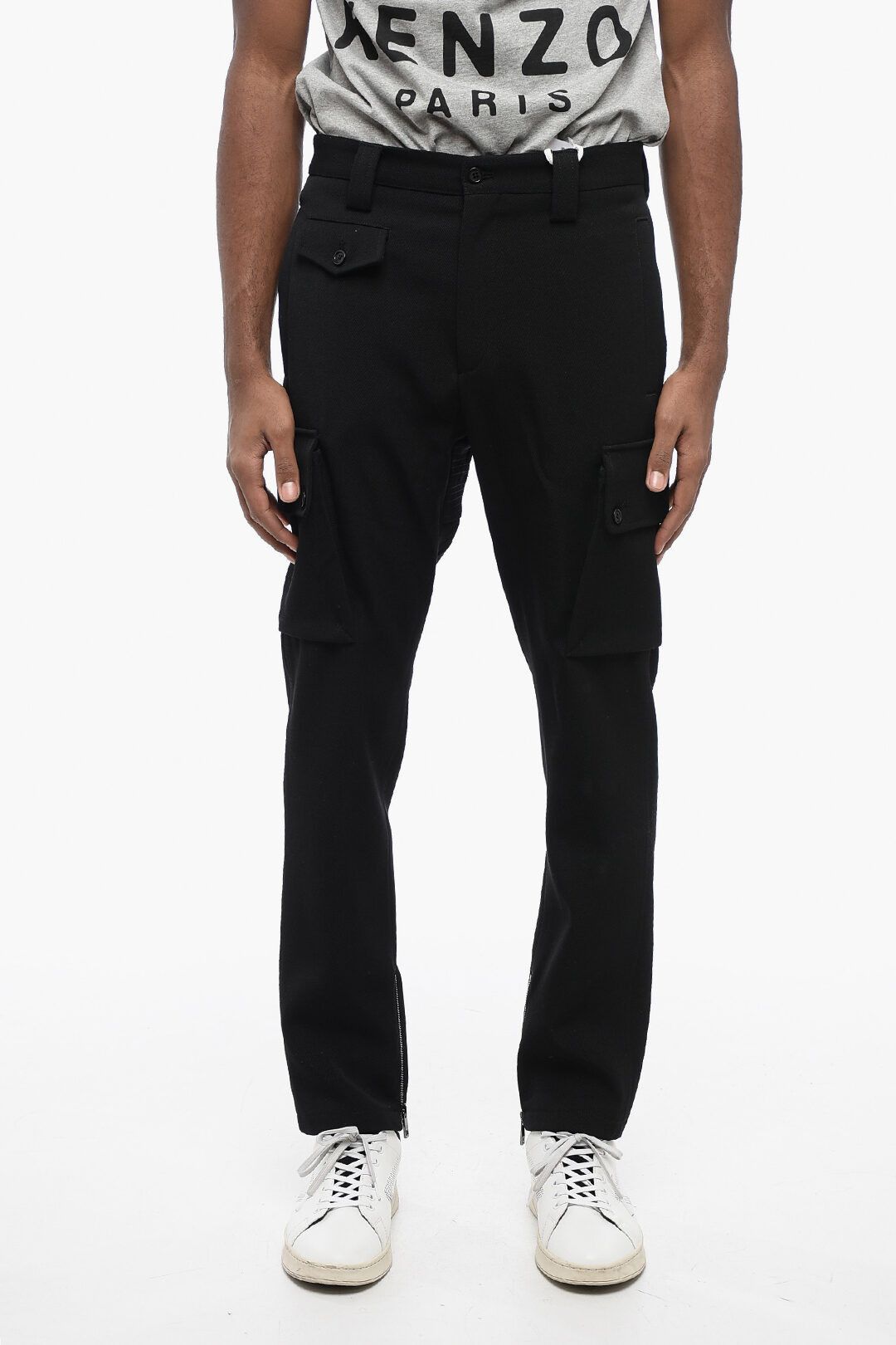 Dolce & Gabbana og1mm0825 Wool Cargo Pant in Black Size US 32 / EU 48 - 1 Thumbnail