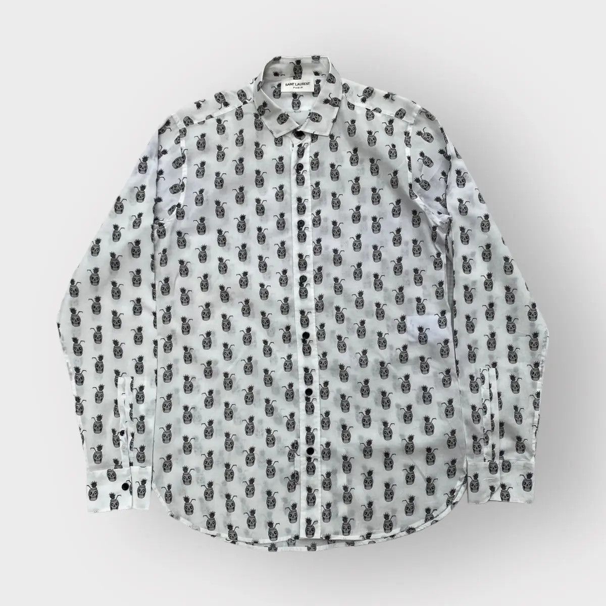 Saint Laurent Paris Saint Laurent 2013 pineapple skull shirt | Grailed