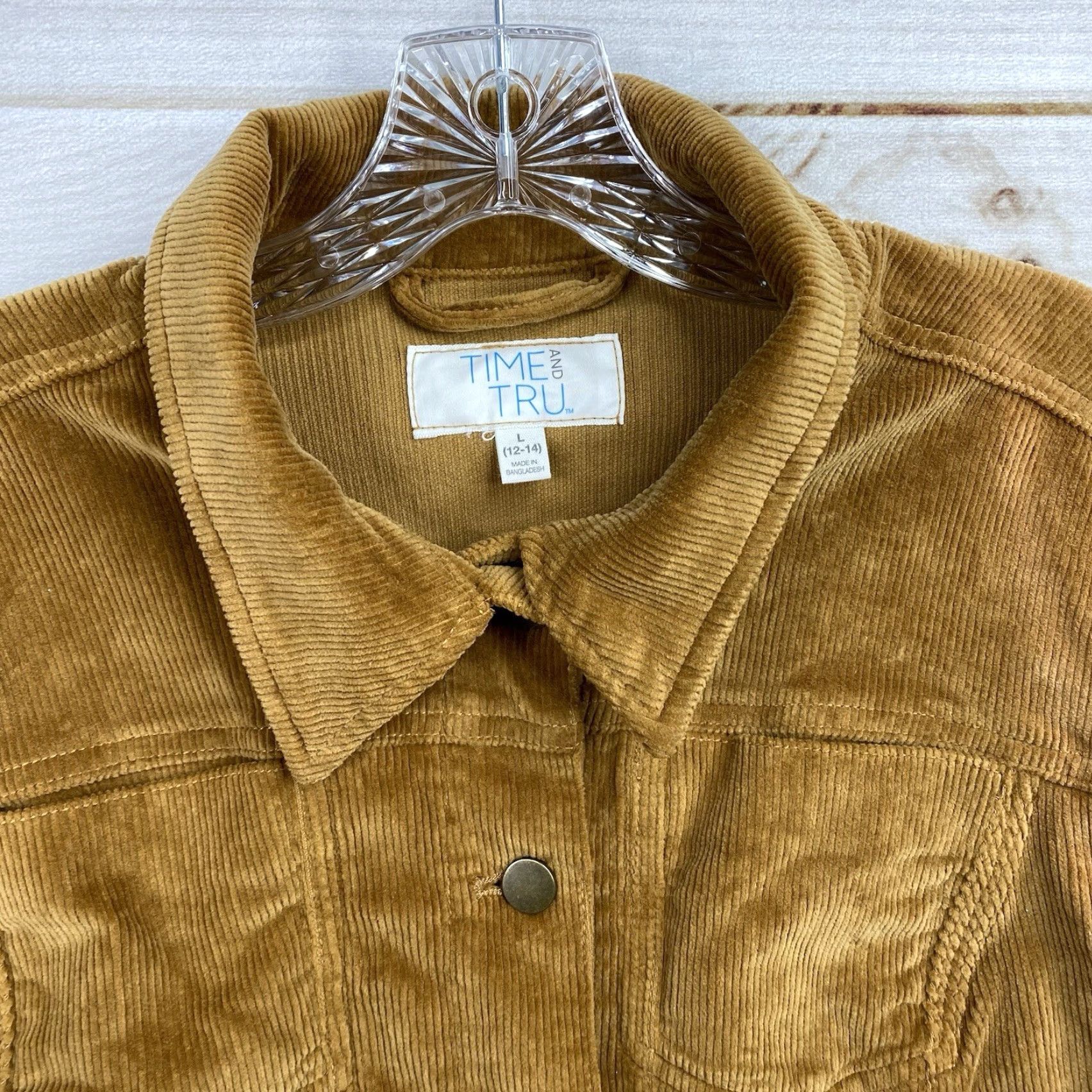 Vintage Time And Tru Women’s Jacket L Brown Corduroy Button Up Trucker NWT Vintage Style Size L / US 10 / IT 46 - 3 Thumbnail