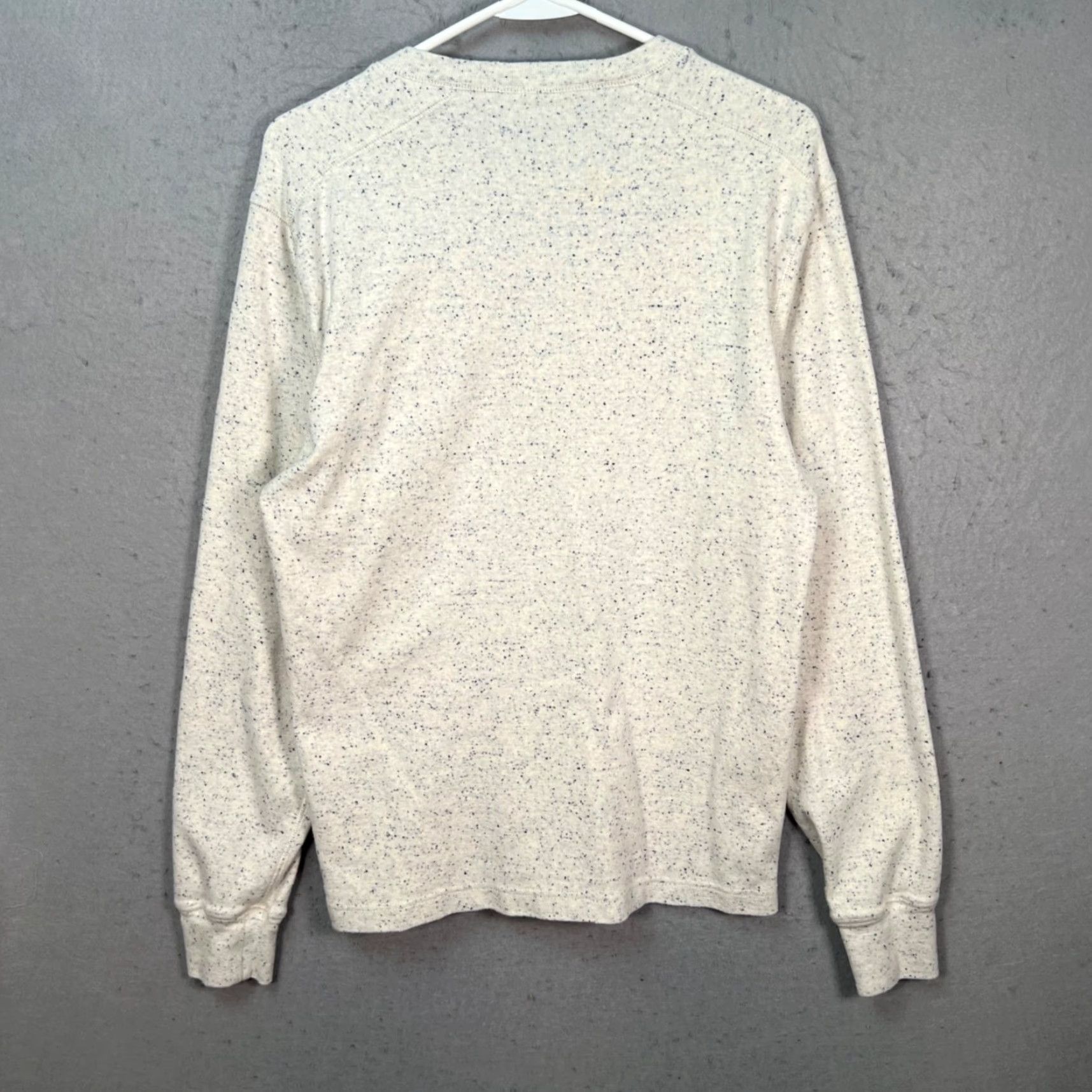 J.Crew J. Crew Mens Medium Light Gray Speckled Henley Shirt Long Sleeve 100% Cotton Shirt Button-Up Casual Classic Fall Winter Spring Mens Size US M / EU 48-50 / 2 - 2 Thumbnail