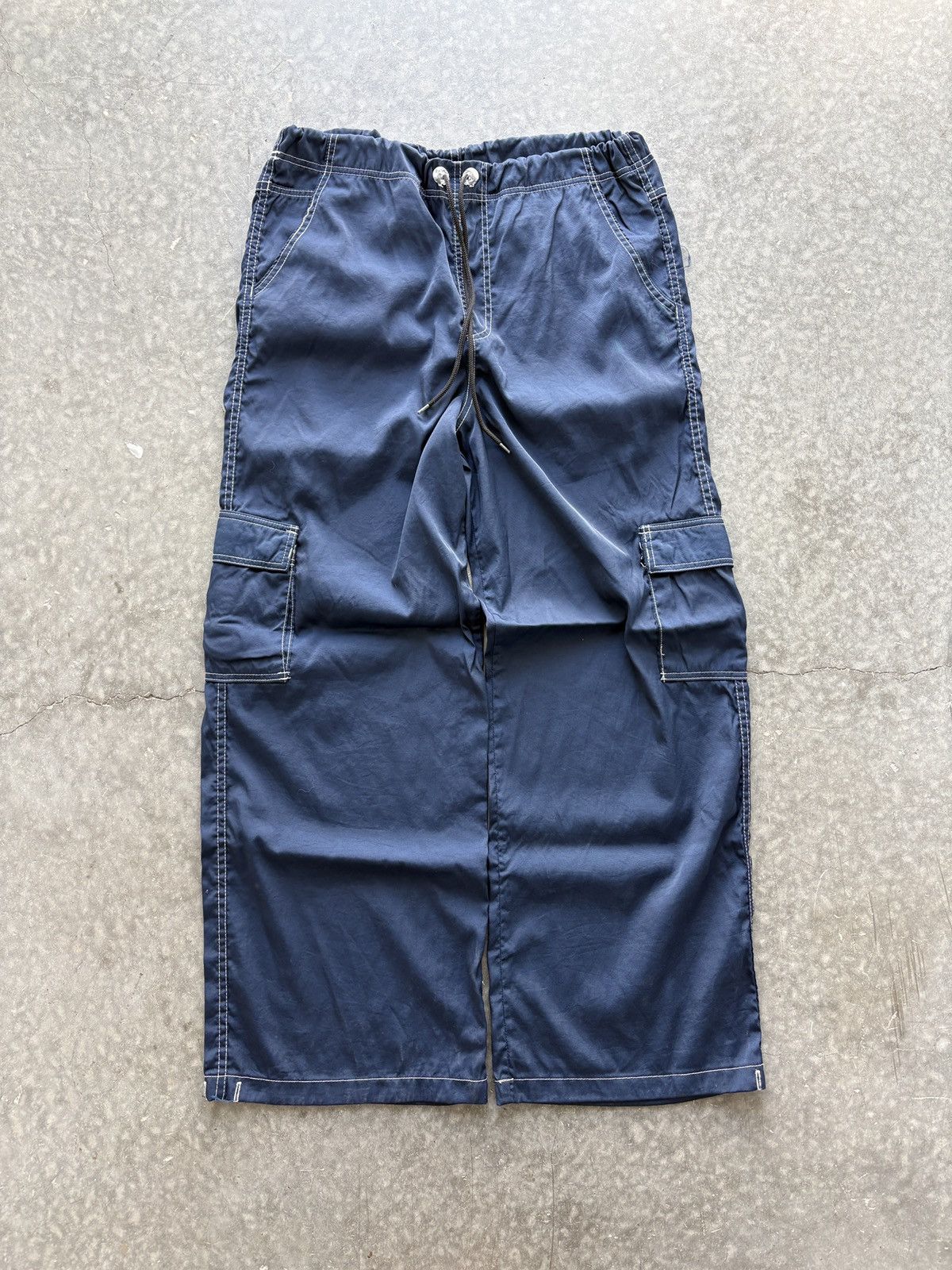 Vintage Vintage 90s Kikwear Baggy Cargo Pants Nylon Rave Adjustable Size US 34 / EU 50 - 5 Thumbnail