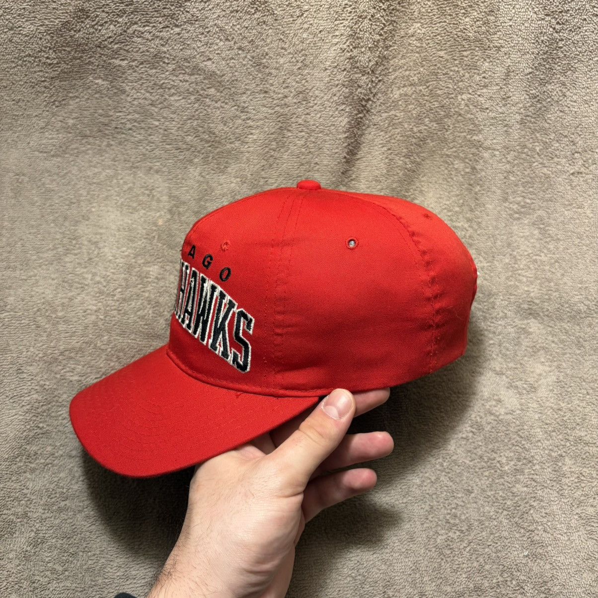 Starter Vintage 90s Chicago Blackhawks Starter Snapback Hat NHL Red Size ONE SIZE - 8 Thumbnail