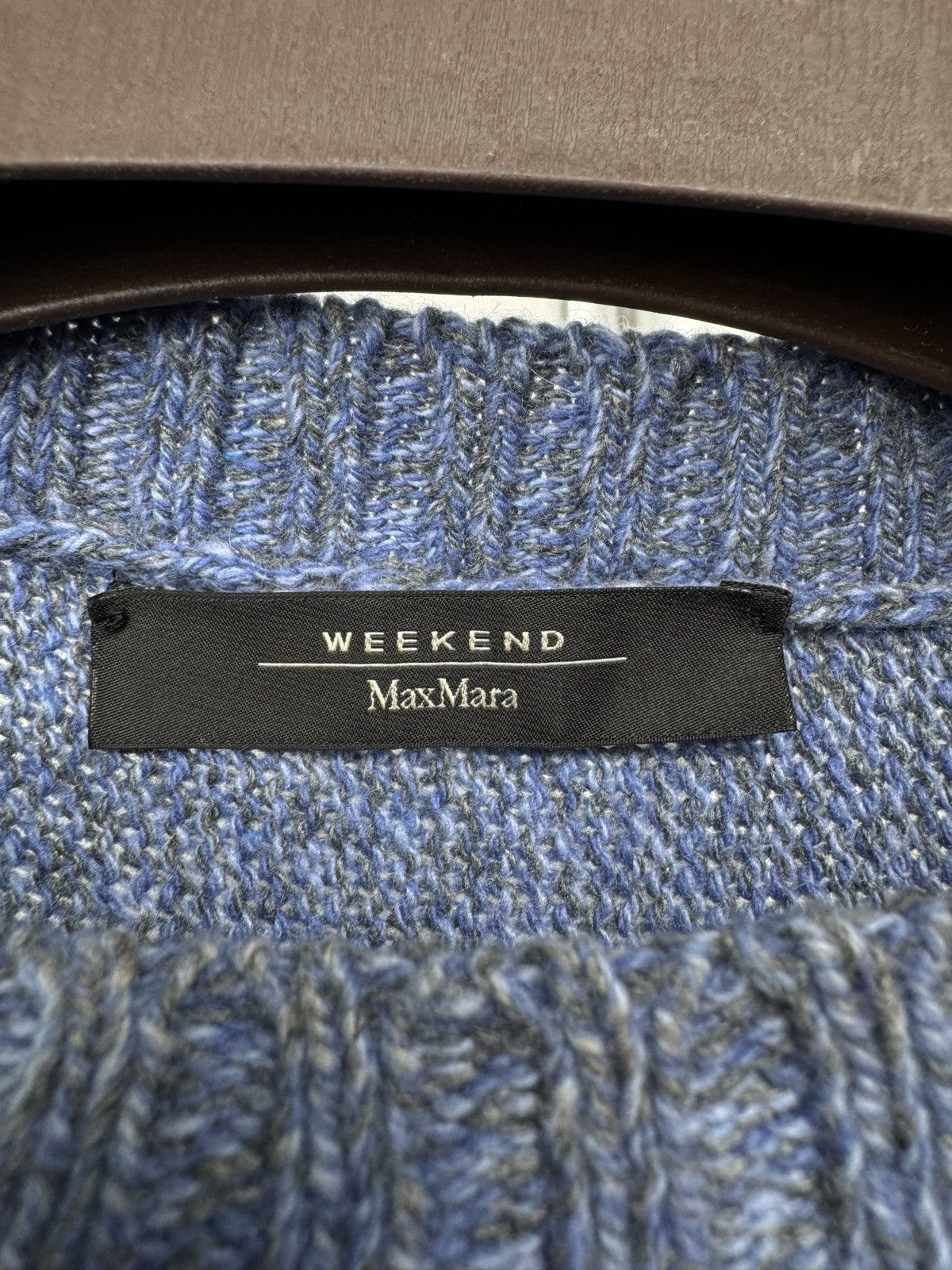 Max Mara Weekend Max Mara blue oversized knitted sweater avant garde Size S / US 4 / IT 40 - 4 Thumbnail