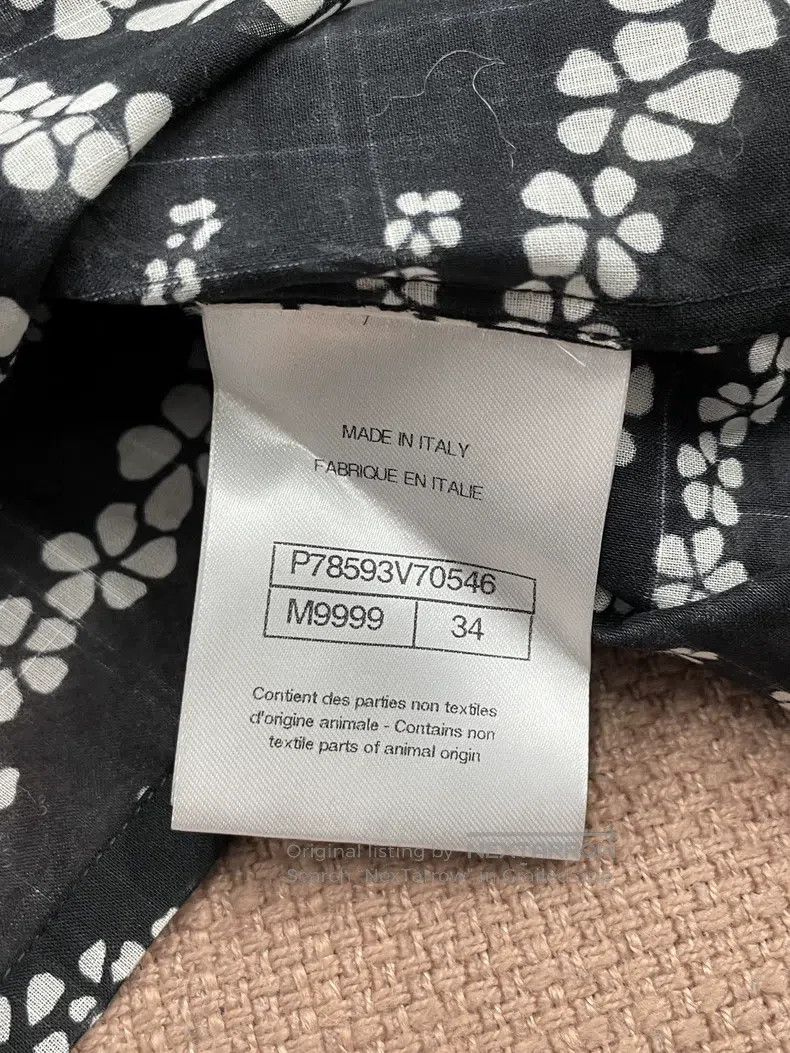 Chanel Chanel Beach Series Black and White Printed Shirt Size XXS / US 00 / IT 34 - 5 Thumbnail