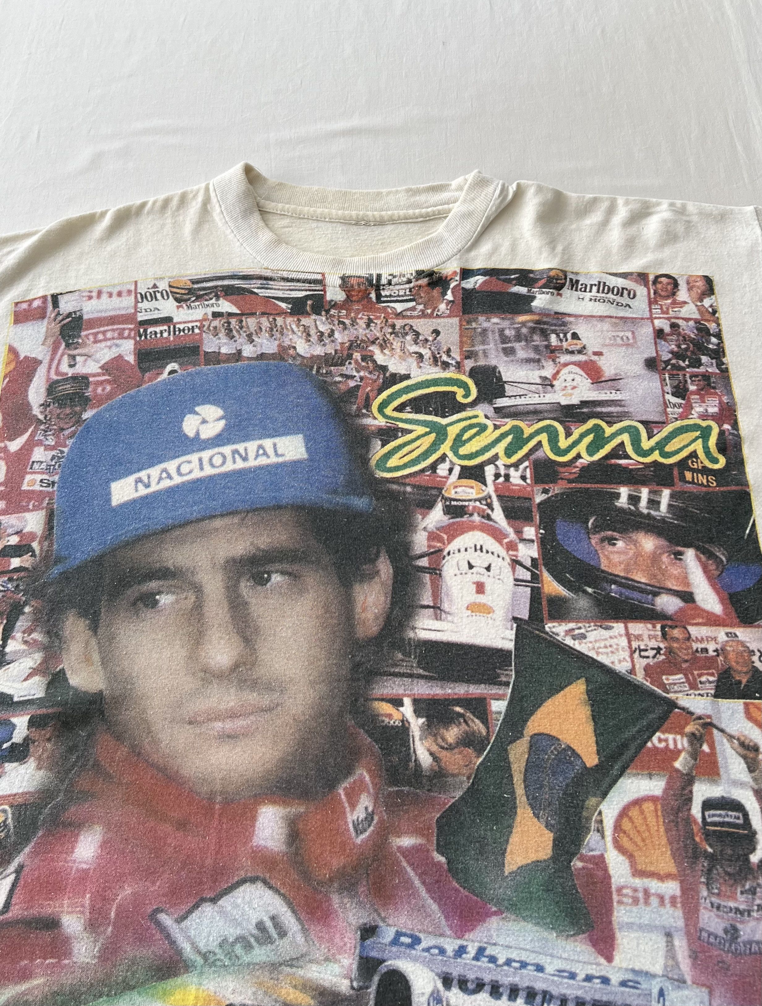 Formula 1 Vintage 90s Ayrton Senna Formula 1 F1 Renault AOP T-shirt Size US L / EU 52-54 / 3 - 4 Thumbnail